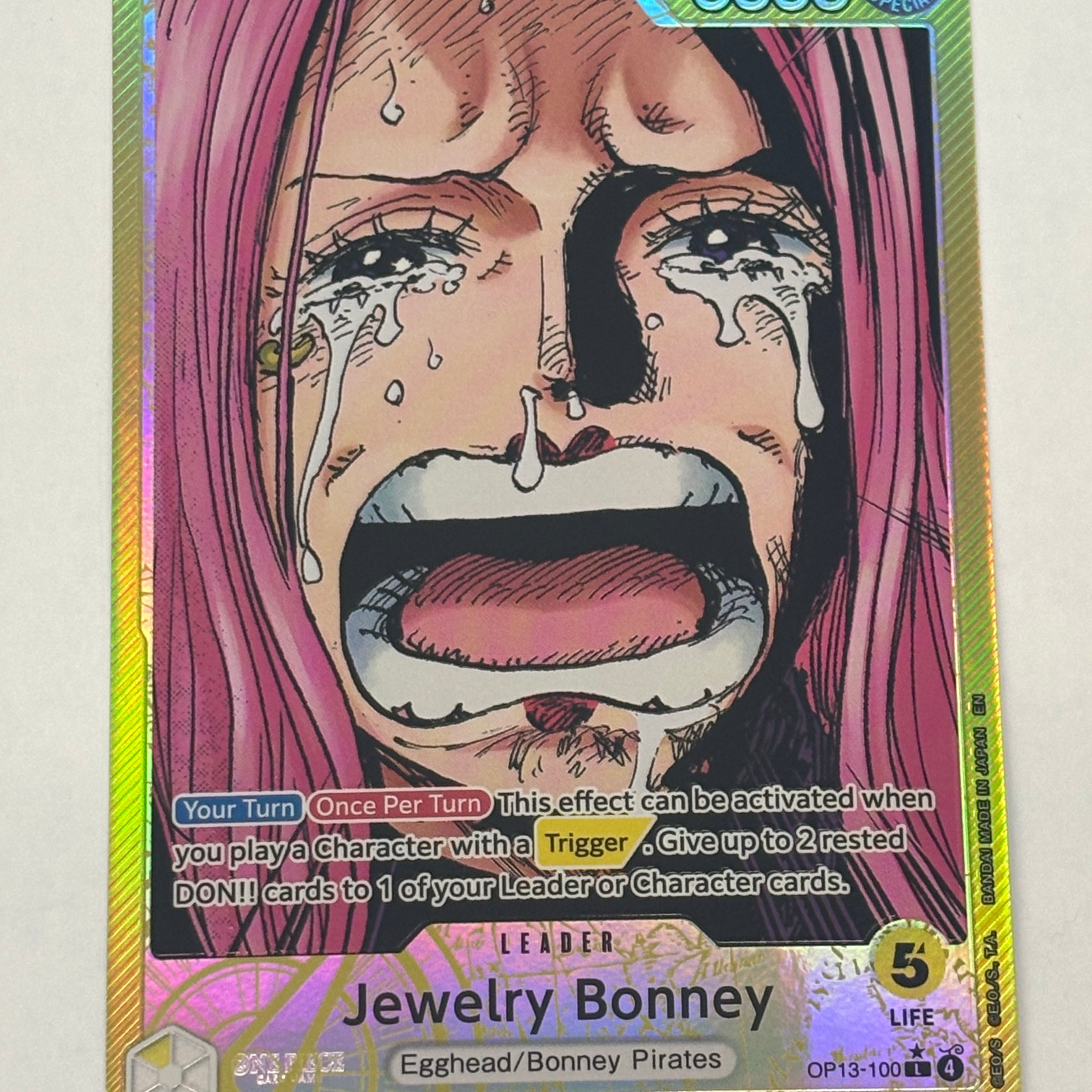 One Piece TCG - Carrying on his Will OP-13 Jewelry Bonney (Alternate Art) OP13-100 NM