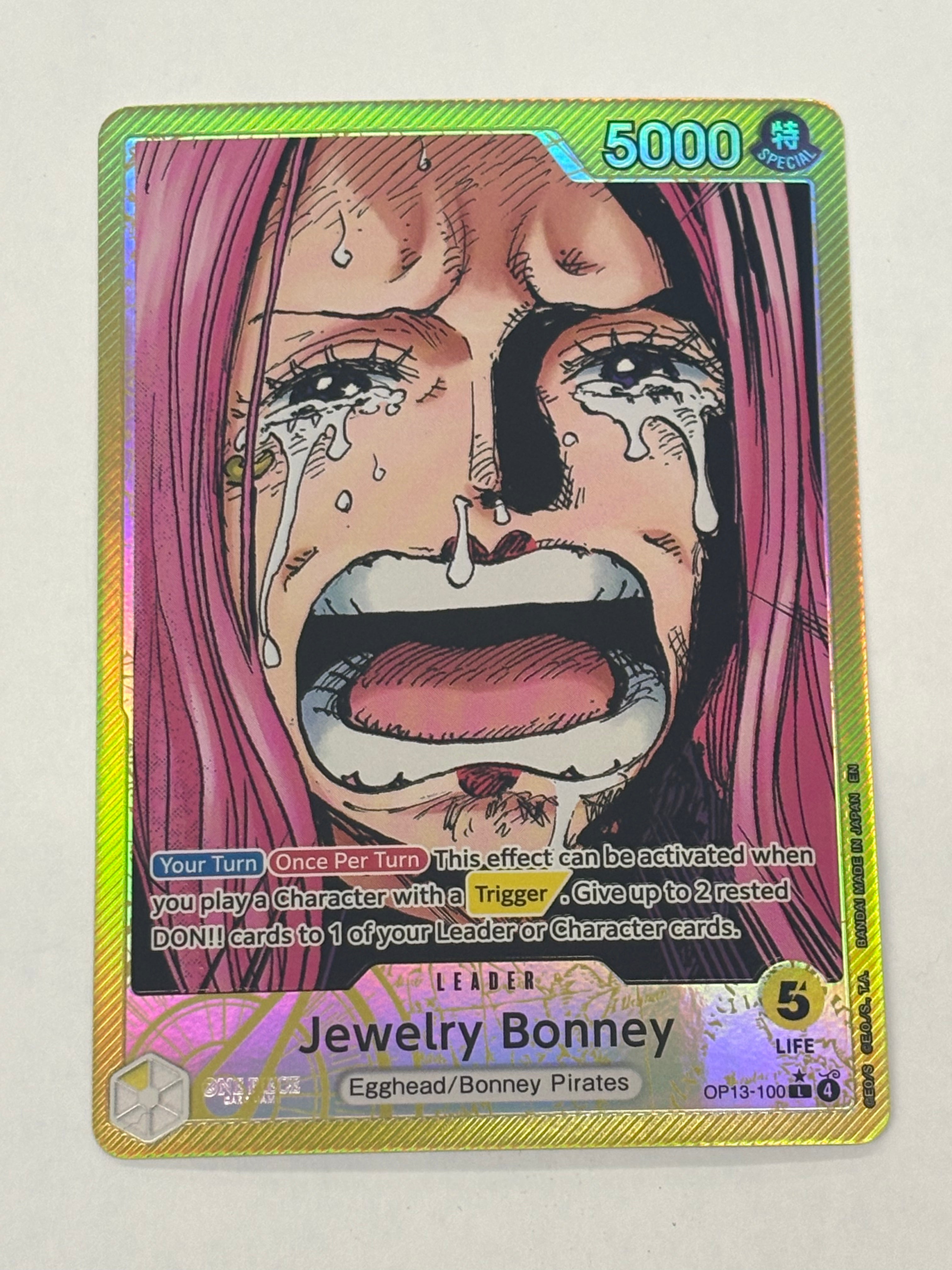 One Piece TCG - Carrying on his Will OP-13 Jewelry Bonney (Alternate Art) OP13-100 NM