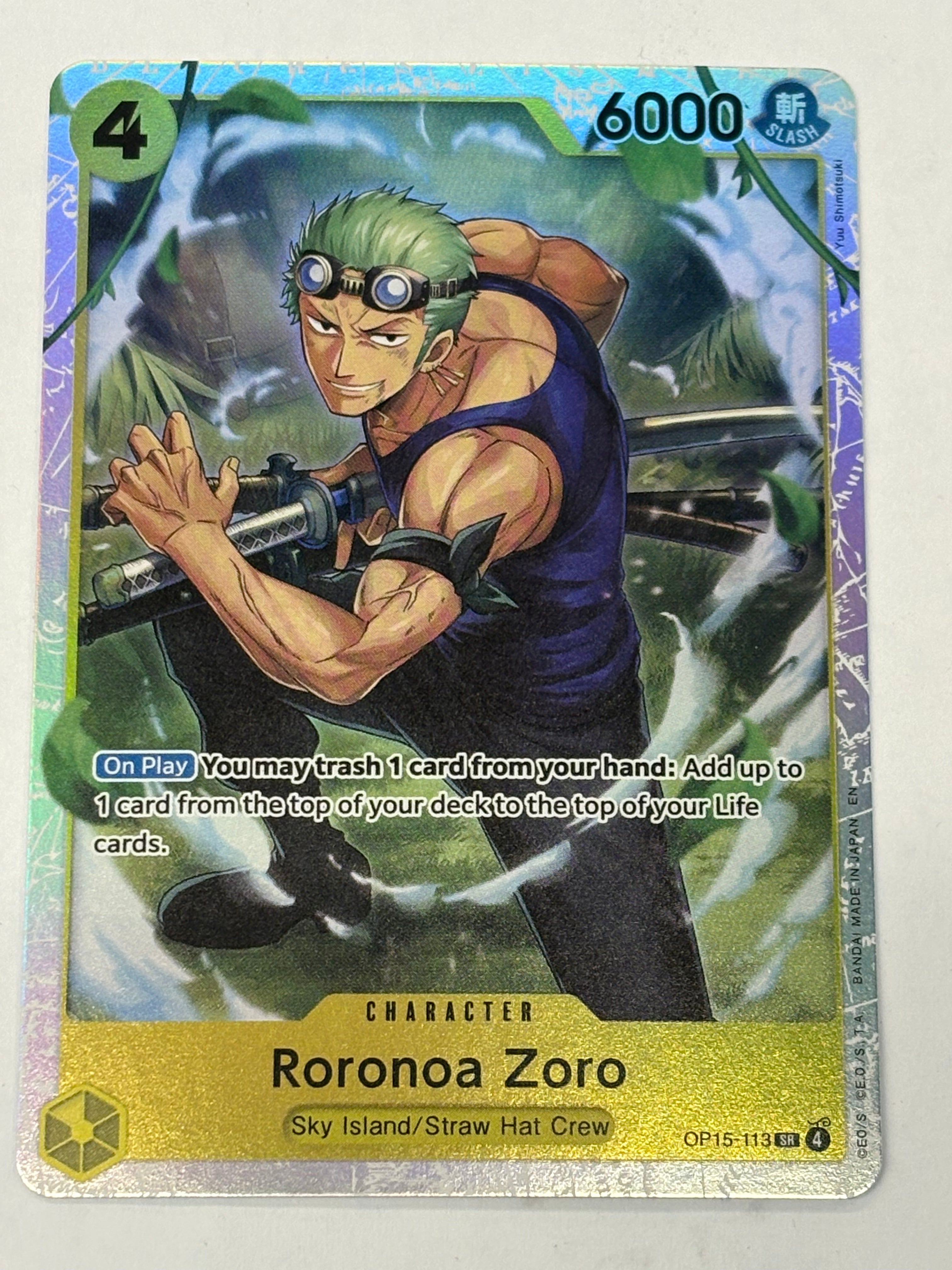 One Piece TCG - Adventure on Kami's Island OP15-EB04 Roronoa Zoro OP15-113 NM