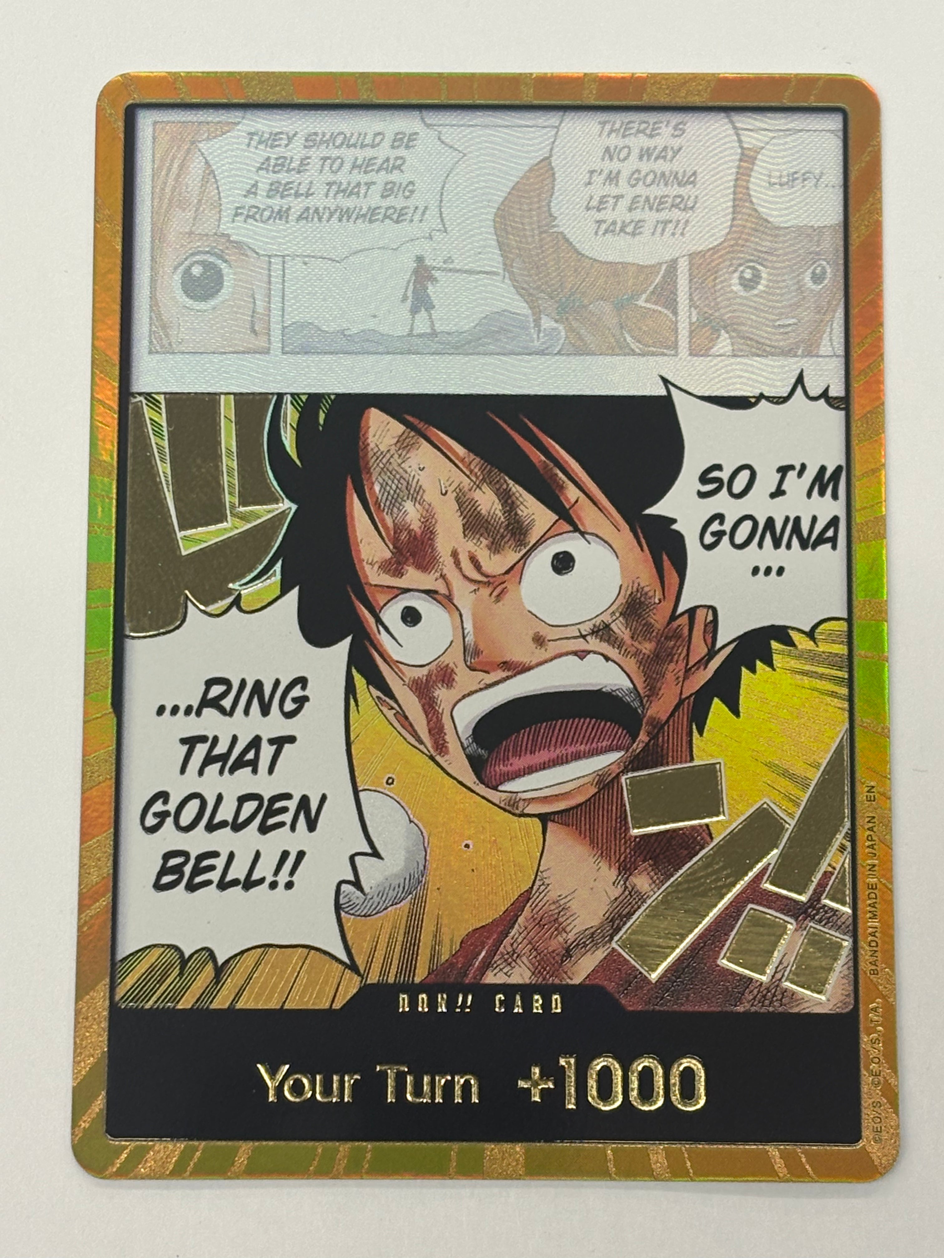 One Piece TCG - Adventure on Kami's Island OP15-EB04 DON!! Card (Gold Luffy) NM