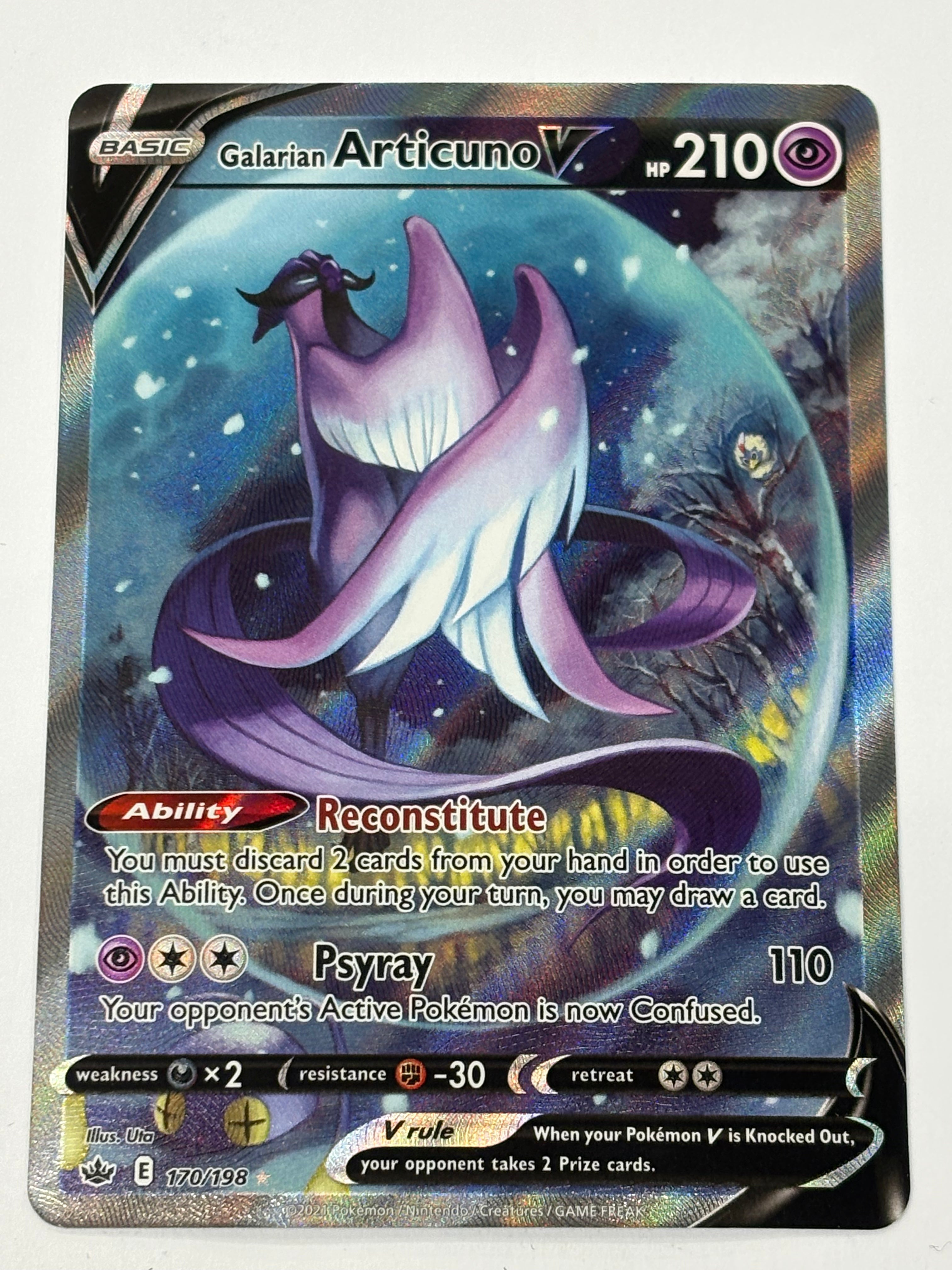 Pokémon TCG - Chilling Reign Galarian Articuno V 170/198 NM