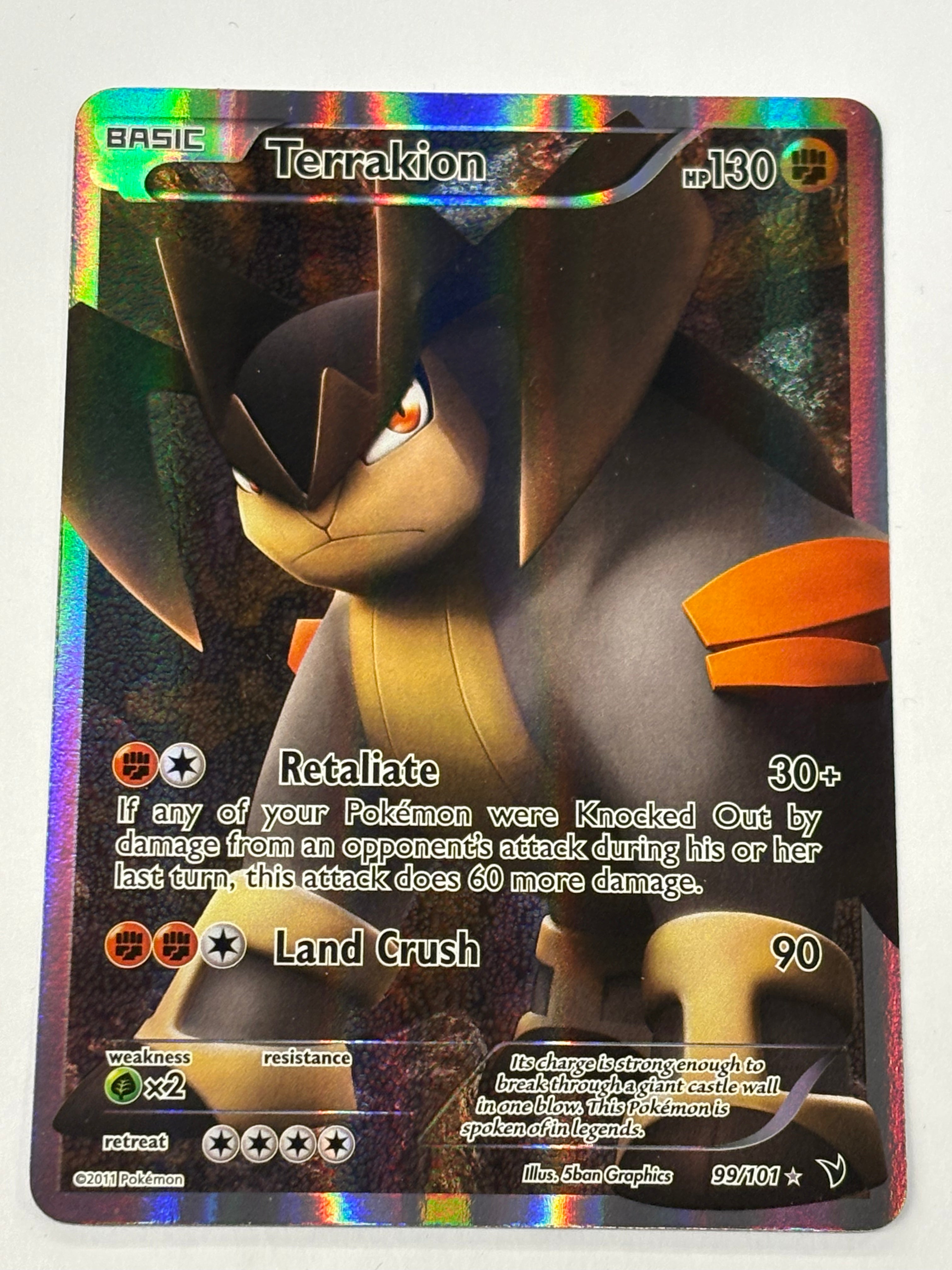 Pokémon TCG - Noble Victories Terrakion 99/101 NM
