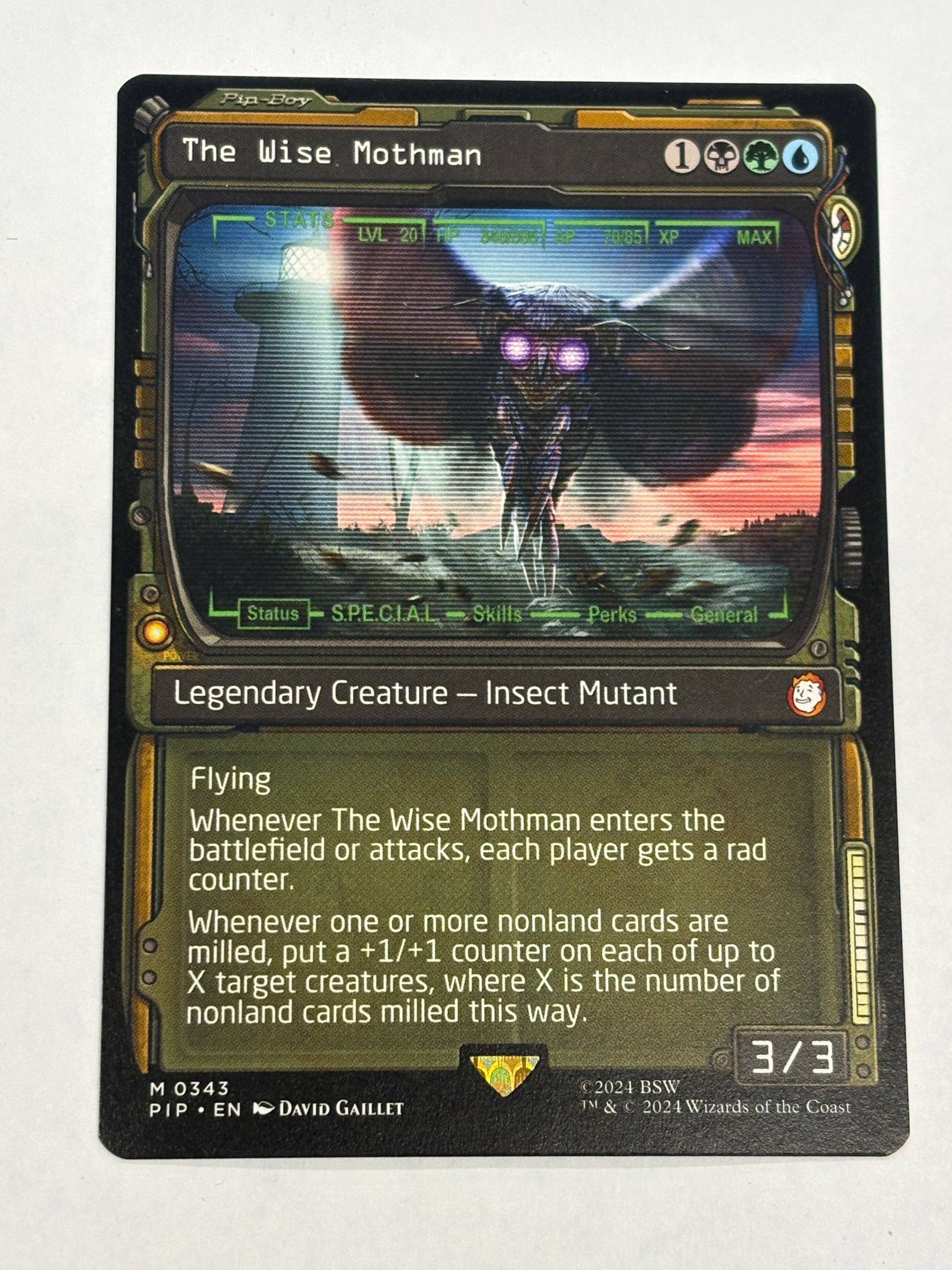 Magic The Gathering TCG - Universes Beyond Fallout The Wise Mothman (Showcase) 343 NM