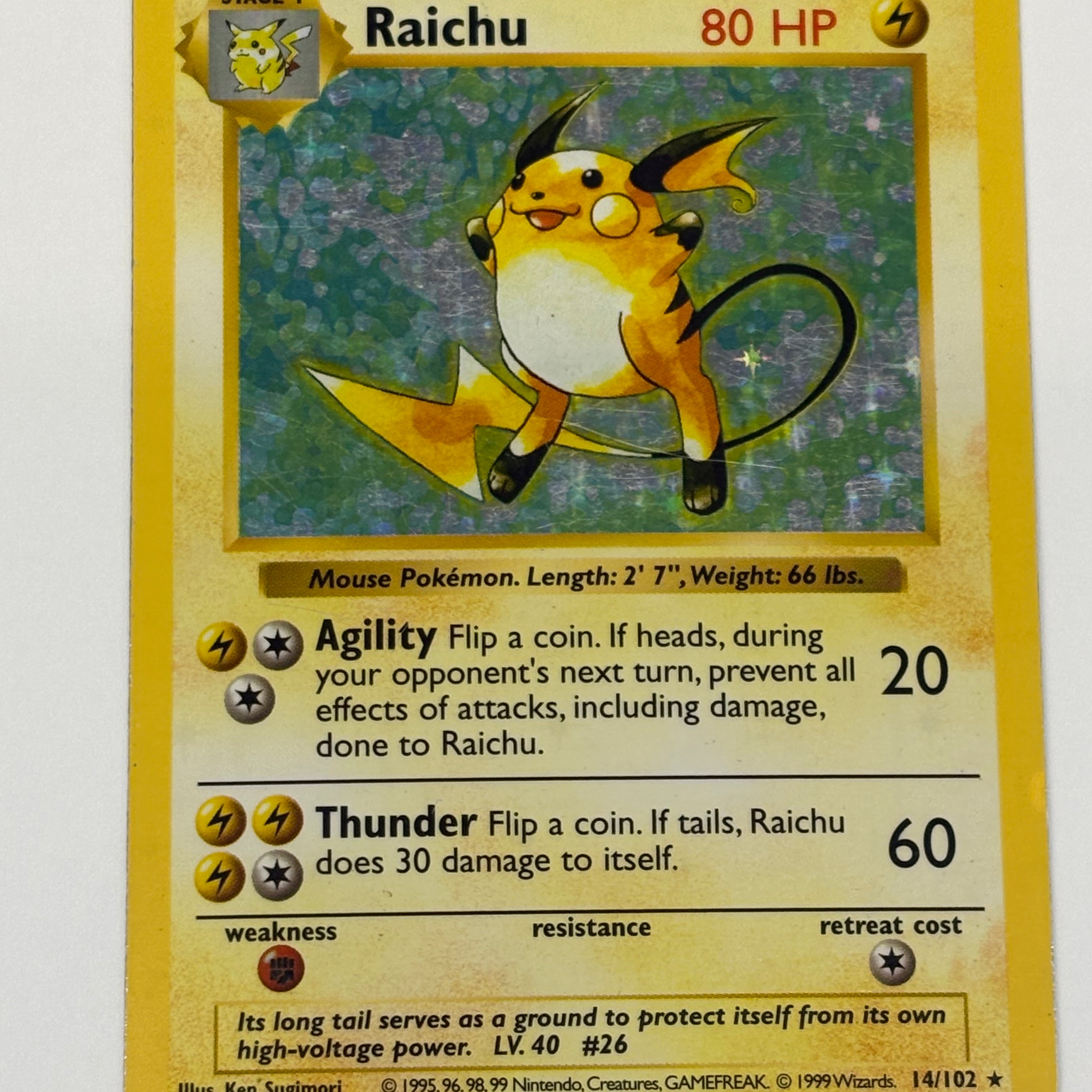 Pokémon TCG - Base Set Unlimited Raichu 14/102 HP