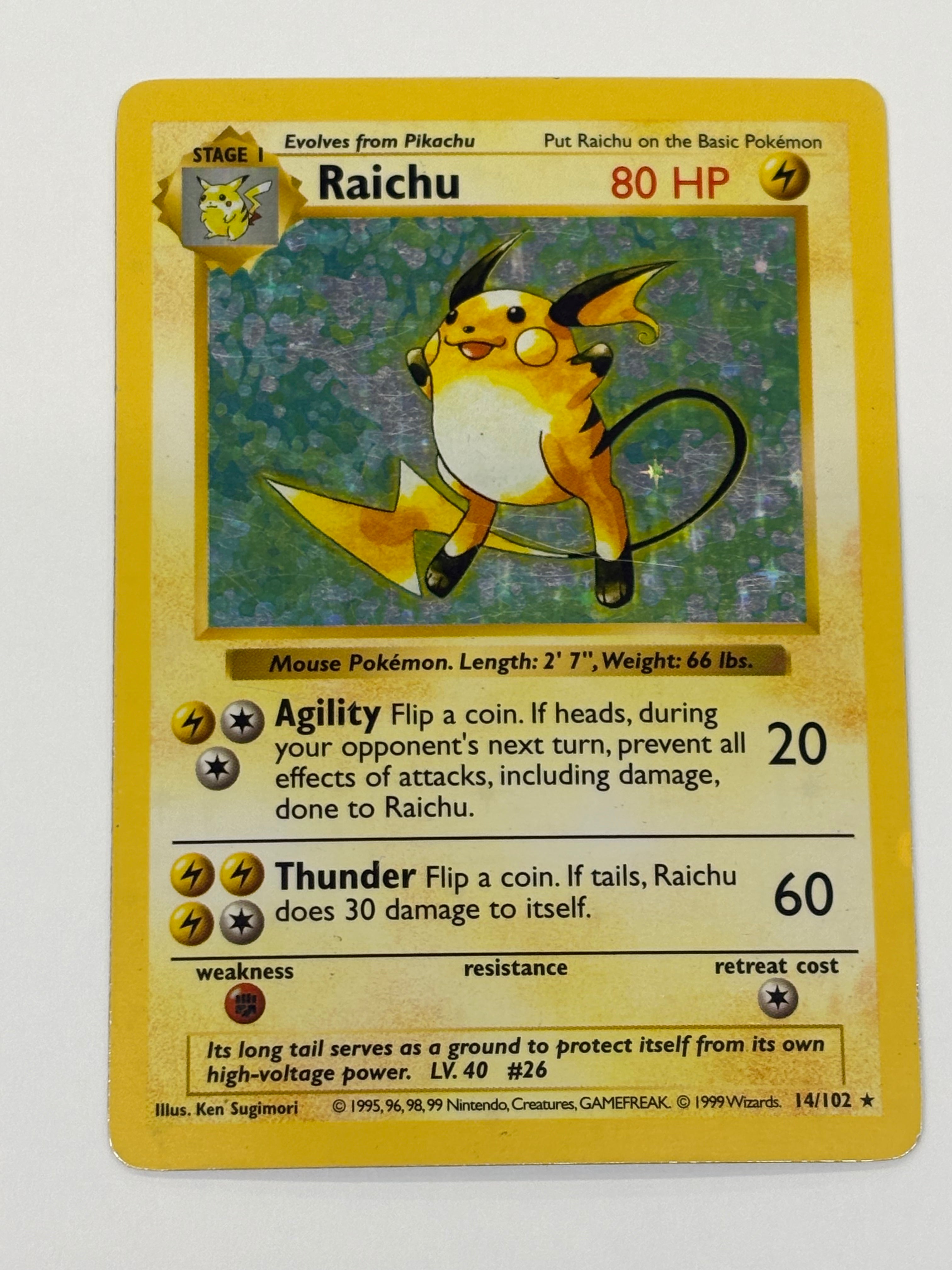 Pokémon TCG - Base Set Unlimited Raichu 14/102 HP