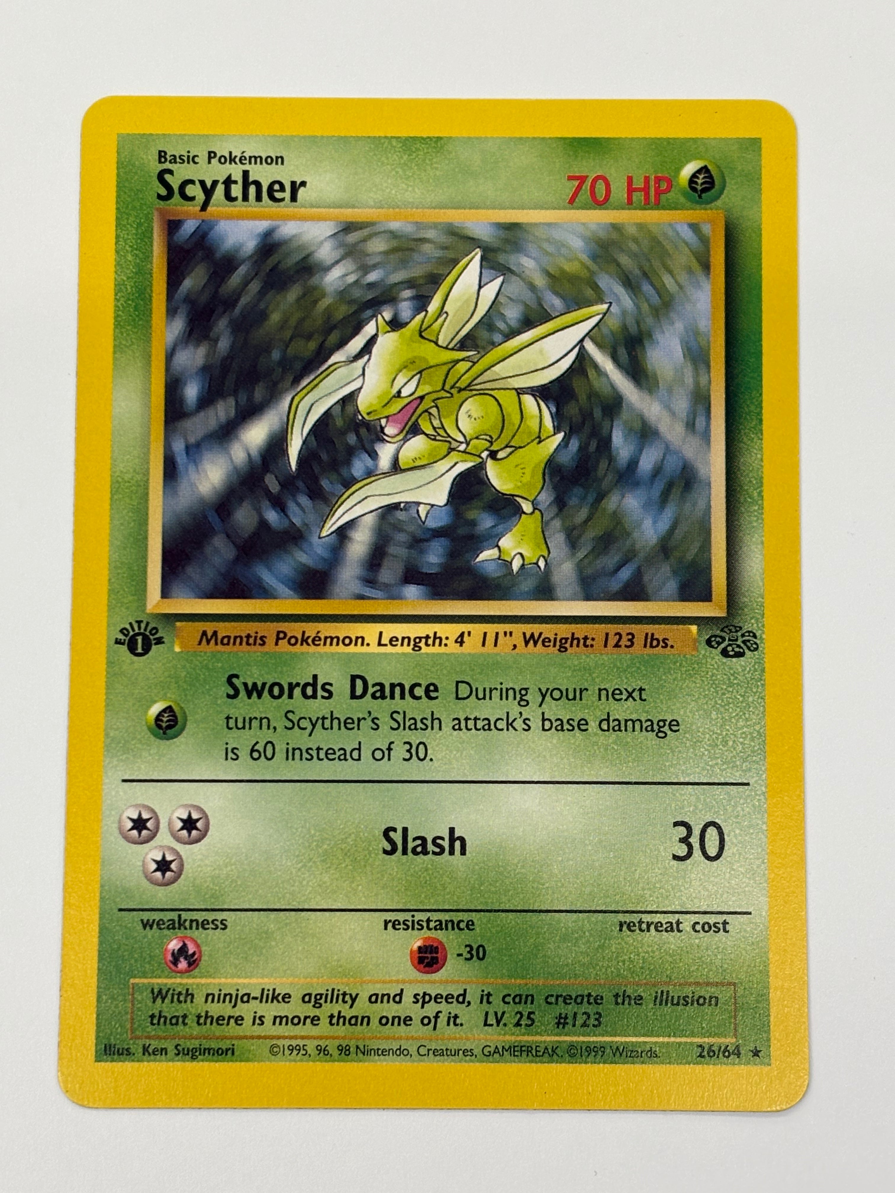 Pokémon TCG - Jungle 1st Edition Scyther 26/64 NM