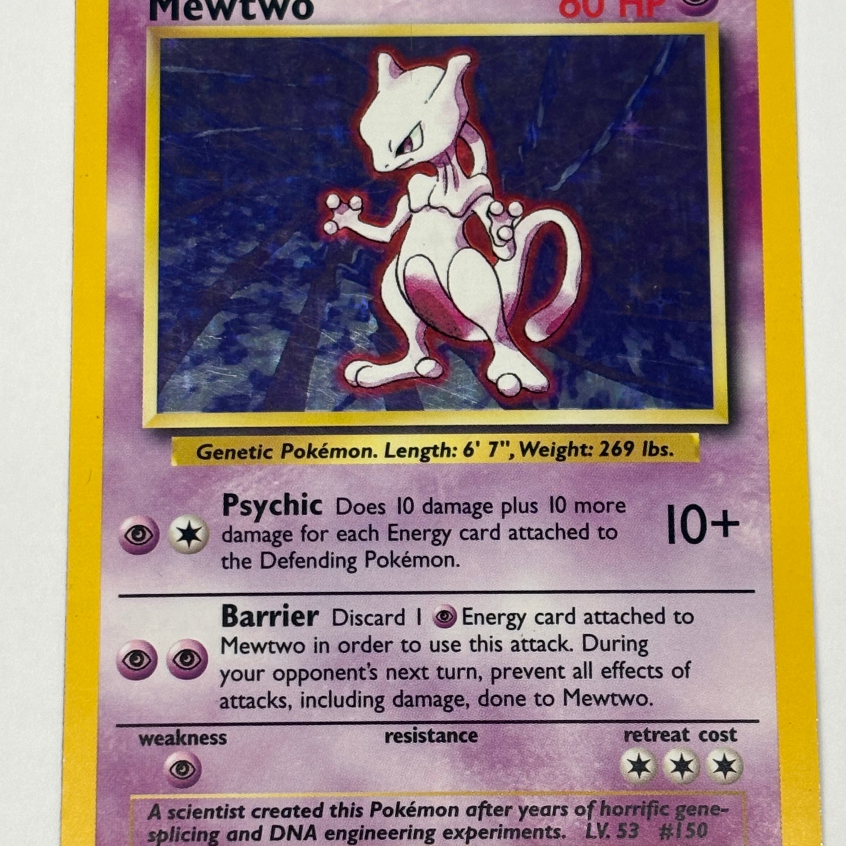 Pokémon TCG - Base Set Unlimited Mewtwo Holo 10/102 MP