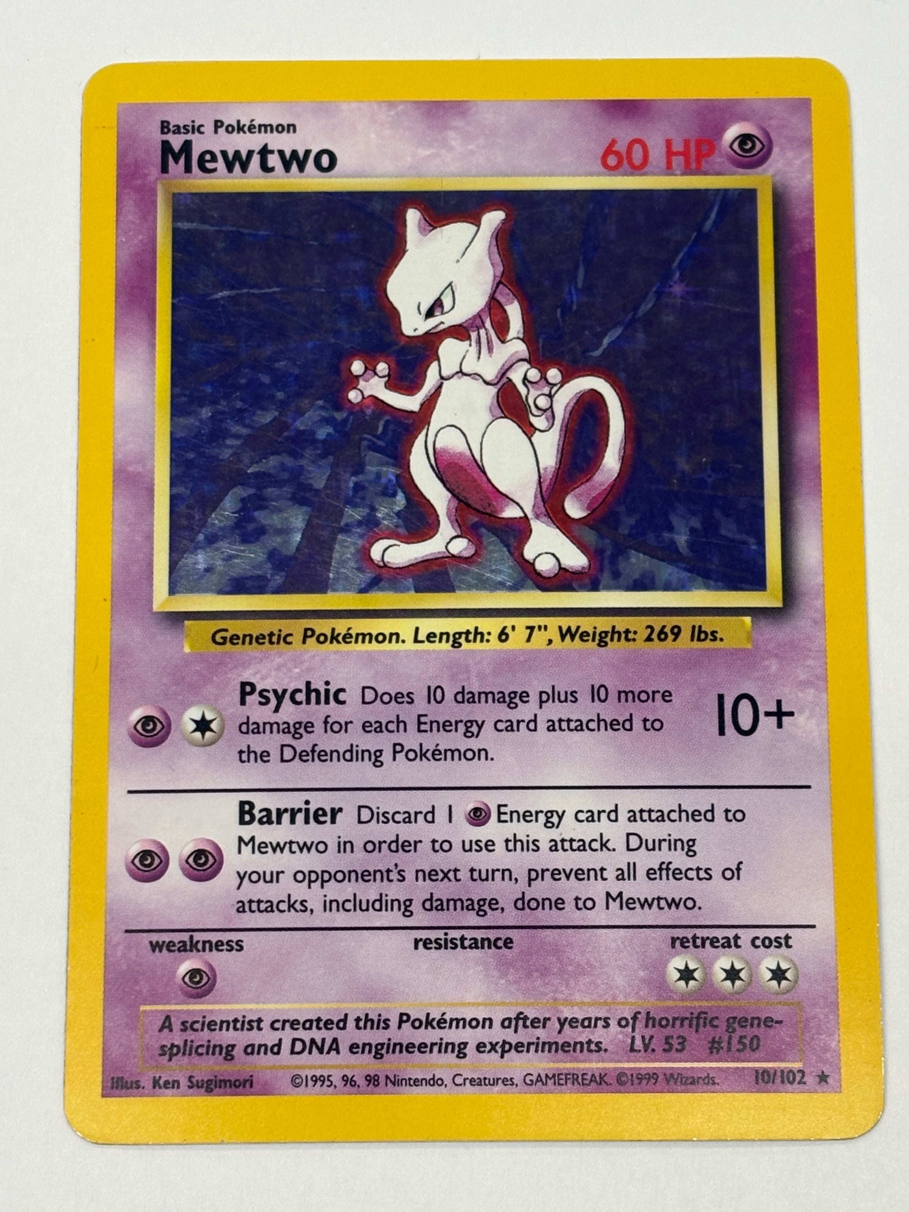 Pokémon TCG - Base Set Unlimited Mewtwo Holo 10/102 MP