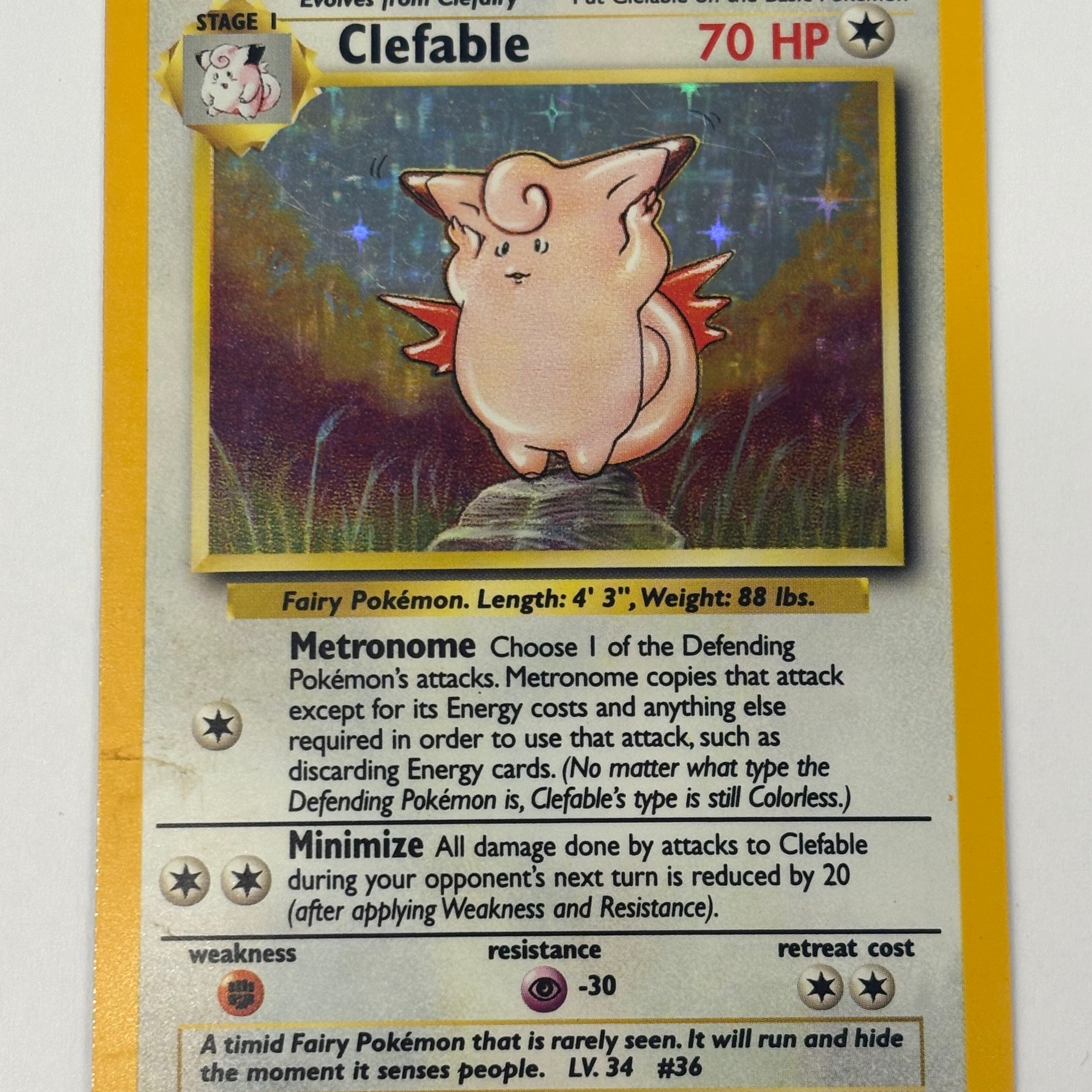 Pokémon TCG - Jungle Unlimited Clefable Holo (Stamp Misprint) 1/64 MP