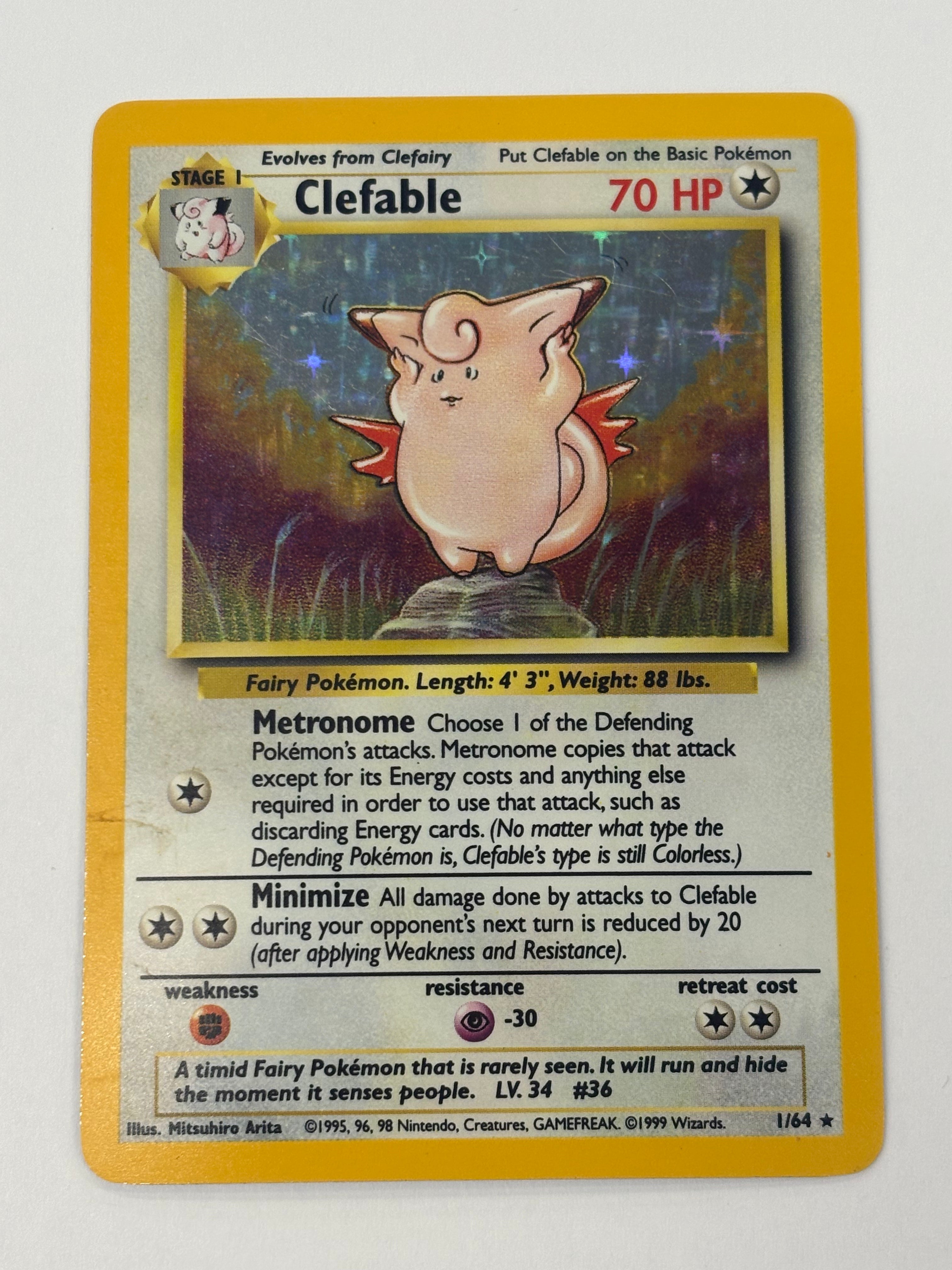Pokémon TCG - Jungle Unlimited Clefable Holo (Stamp Misprint) 1/64 MP