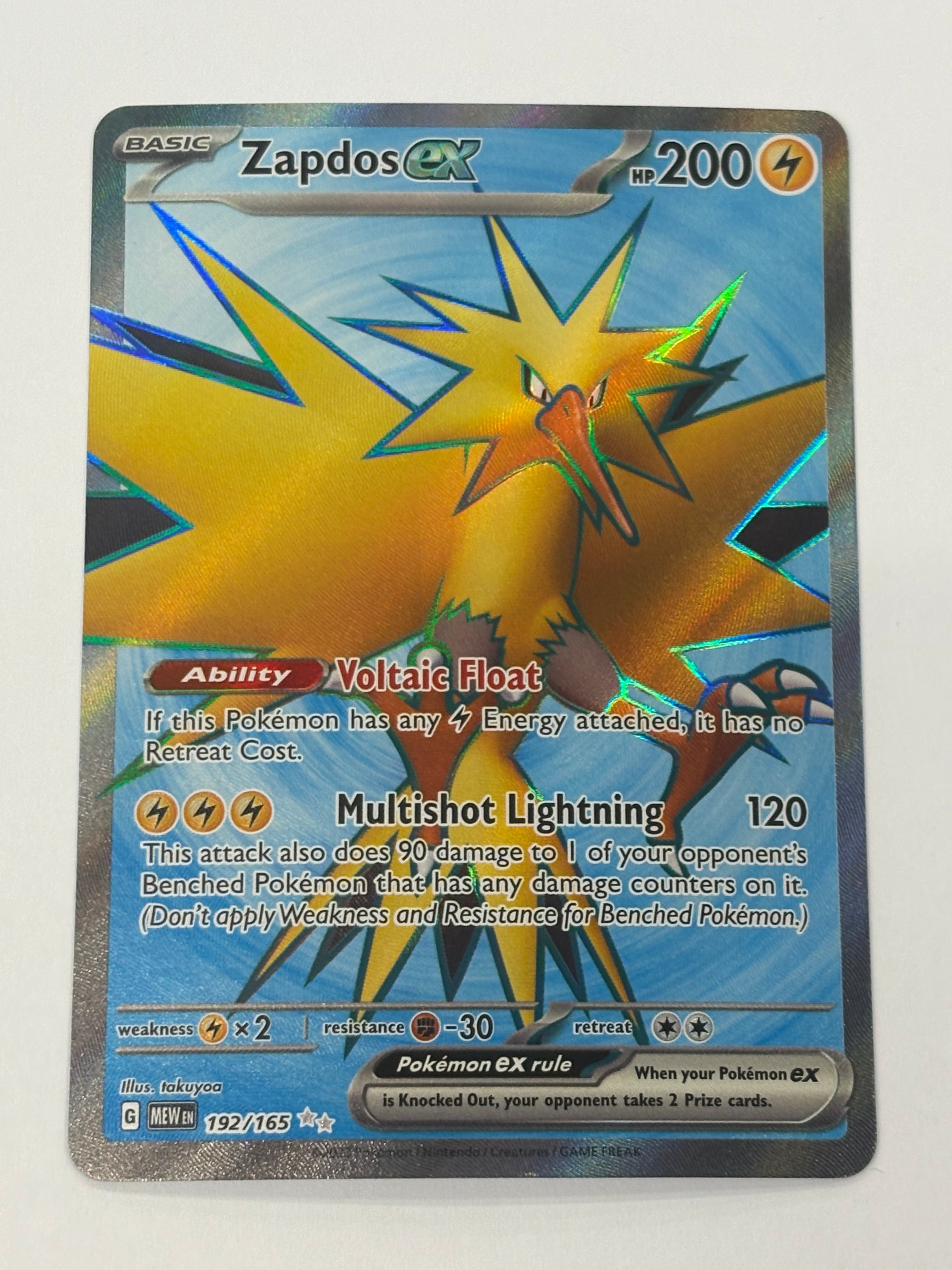 Pokémon TCG - 151 Zapdos ex 192/165 NM