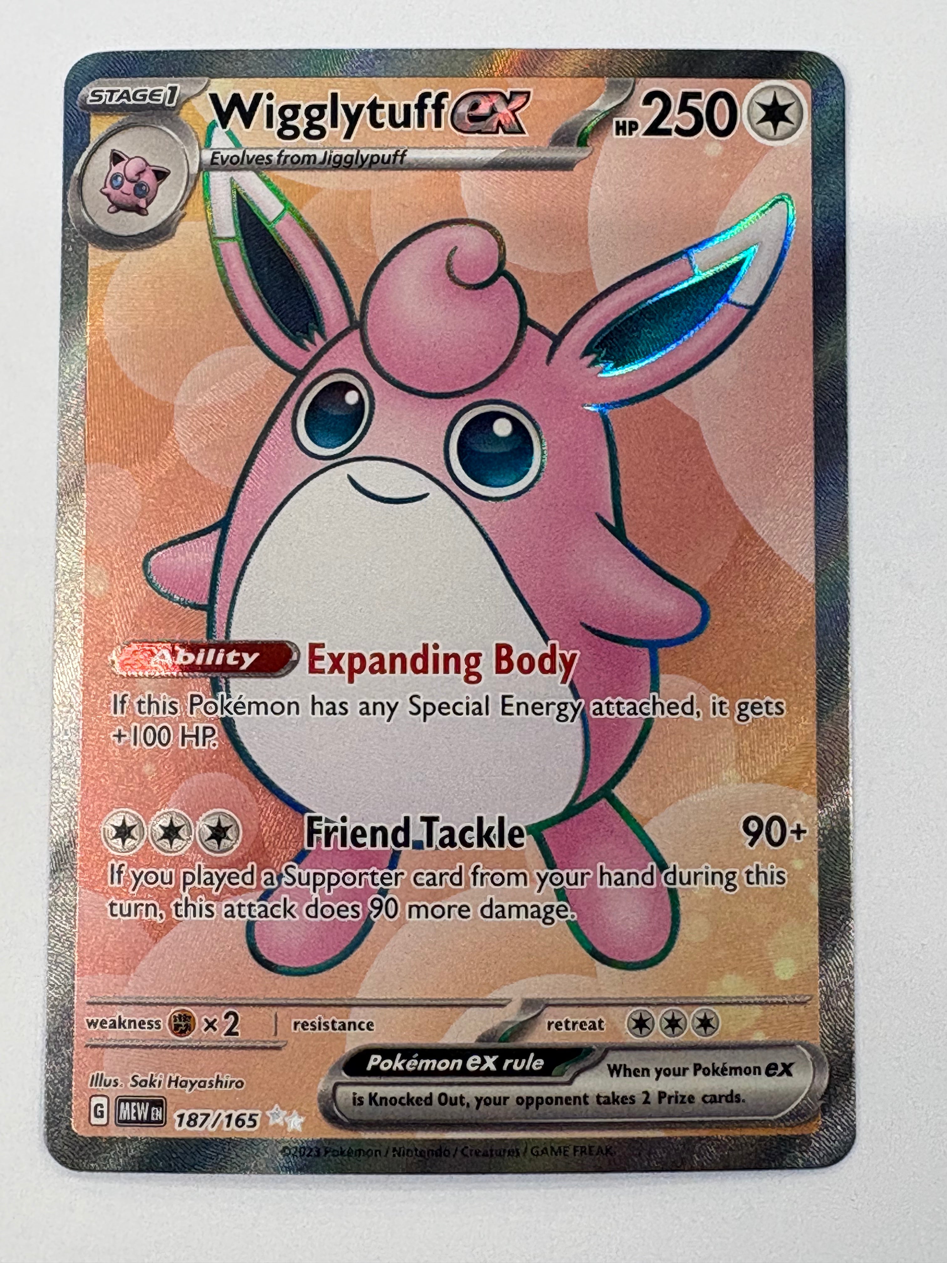 Pokémon TCG - 151 Wigglytuff ex 187/165 NM