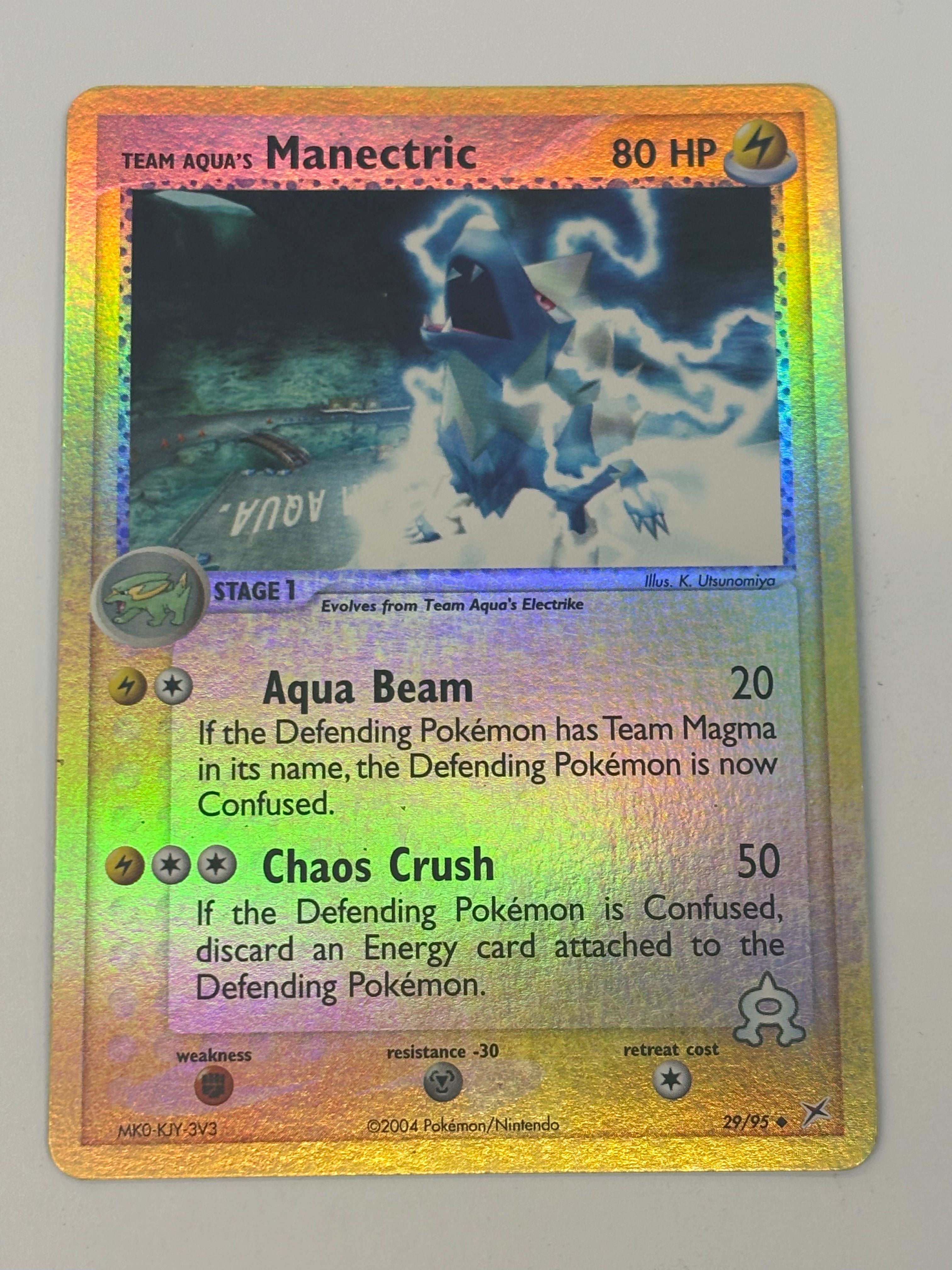 Pokémon TCG - EX Team Magma vs Aqua Team Aqua’s Manectric (Reverse Foil) 29/95 NM