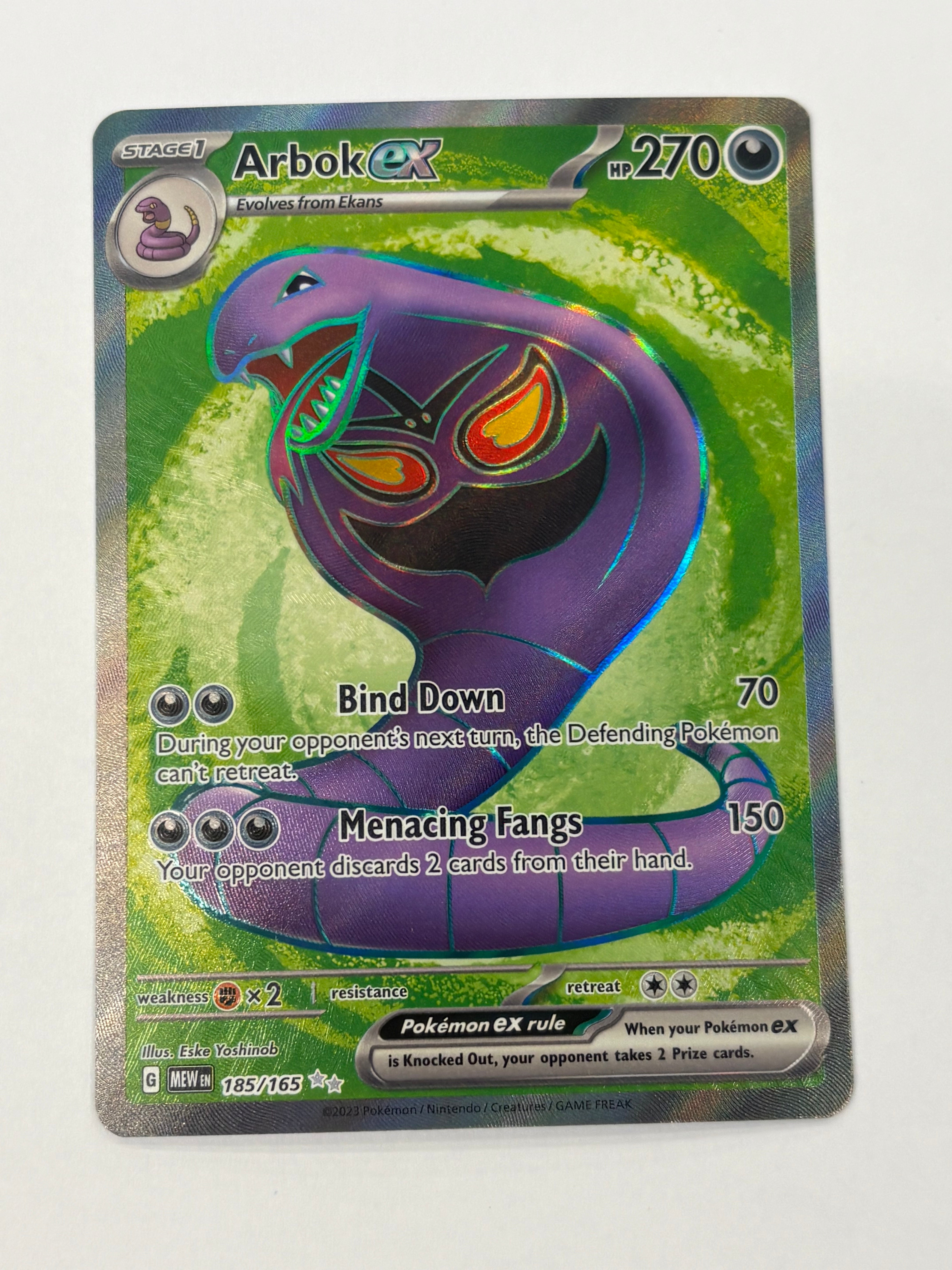 Pokémon TCG - 151 Arbok ex 185/165 NM