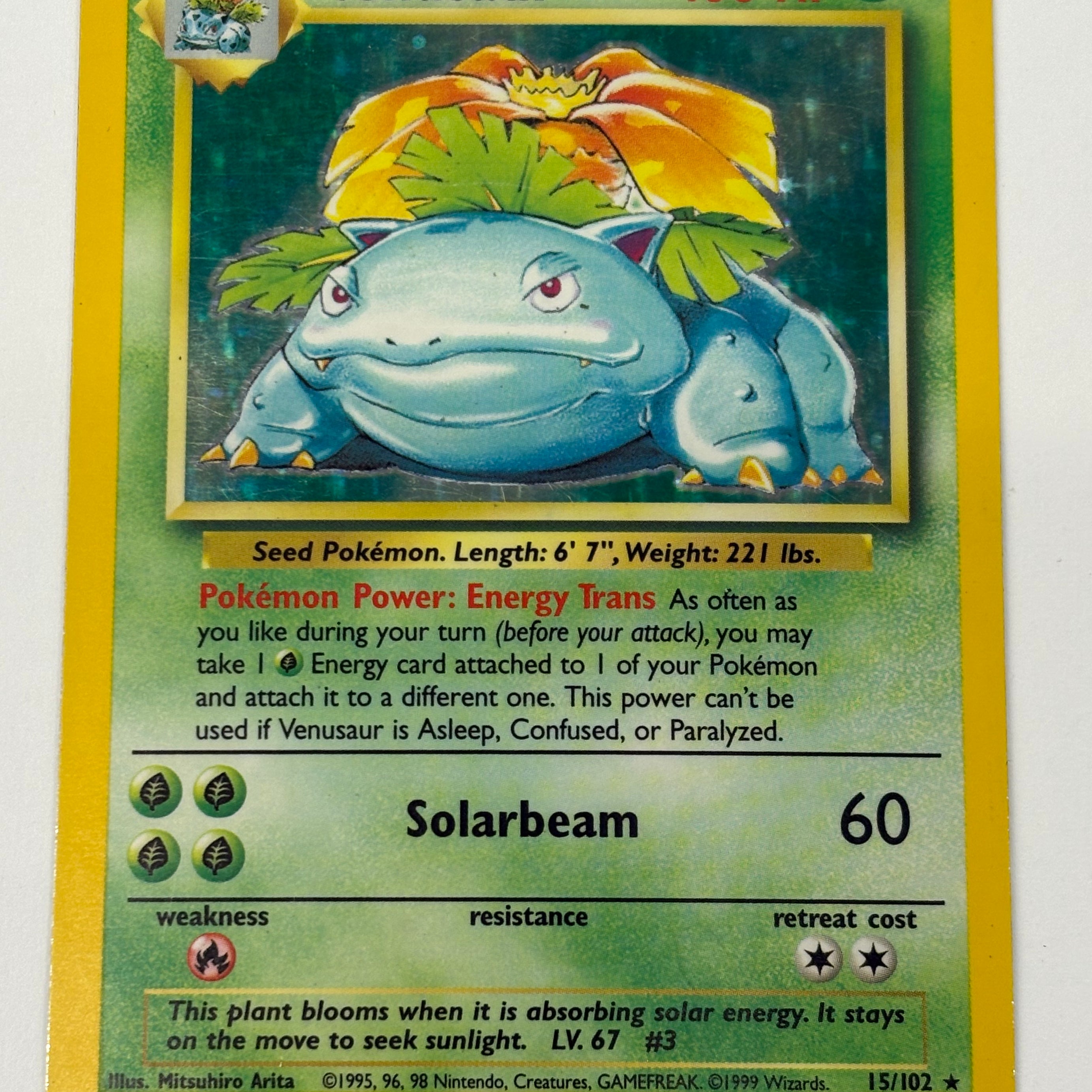 Pokémon TCG - Base Set Unlimited Venusaur Holo 15/102 HP