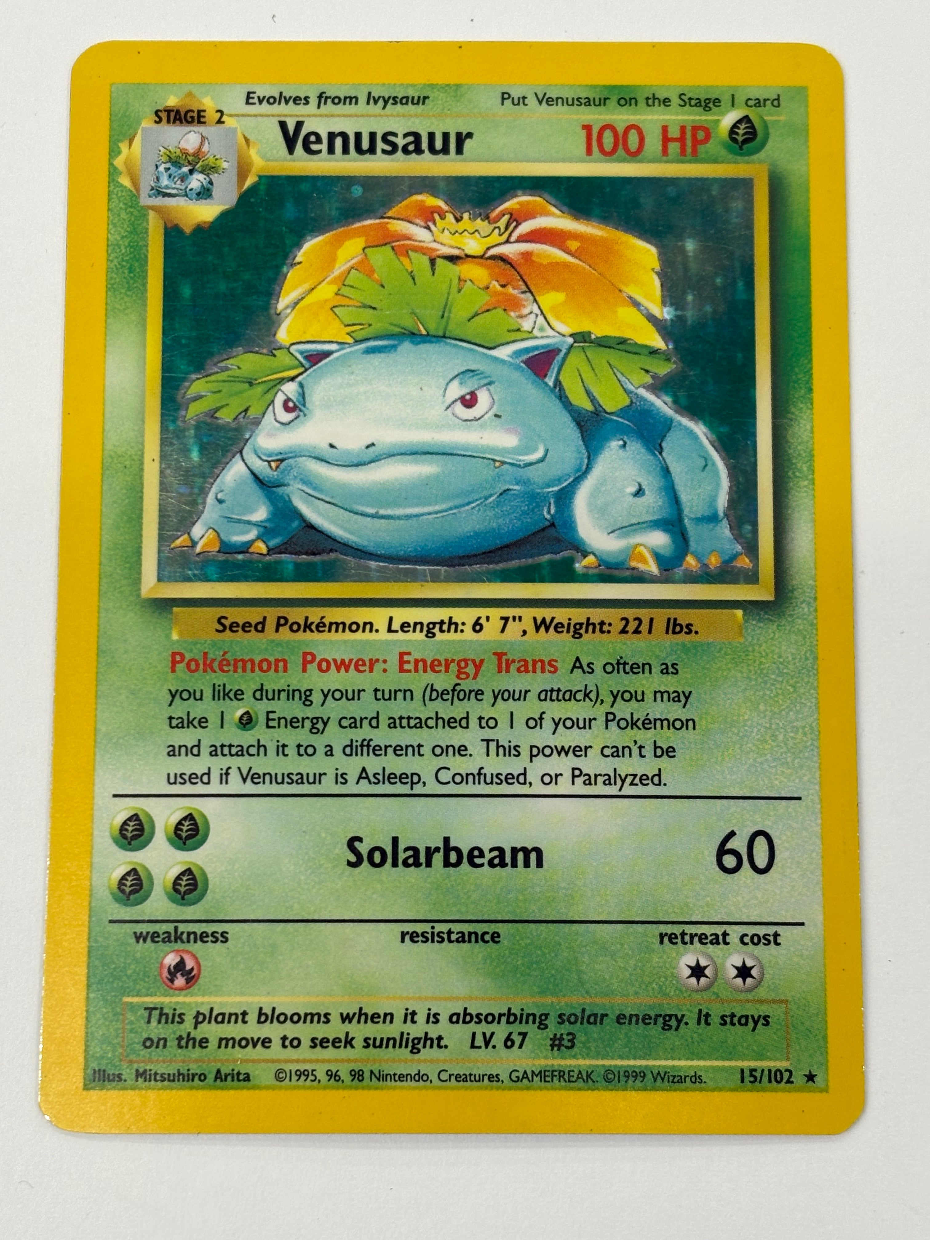 Pokémon TCG - Base Set Unlimited Venusaur Holo 15/102 HP