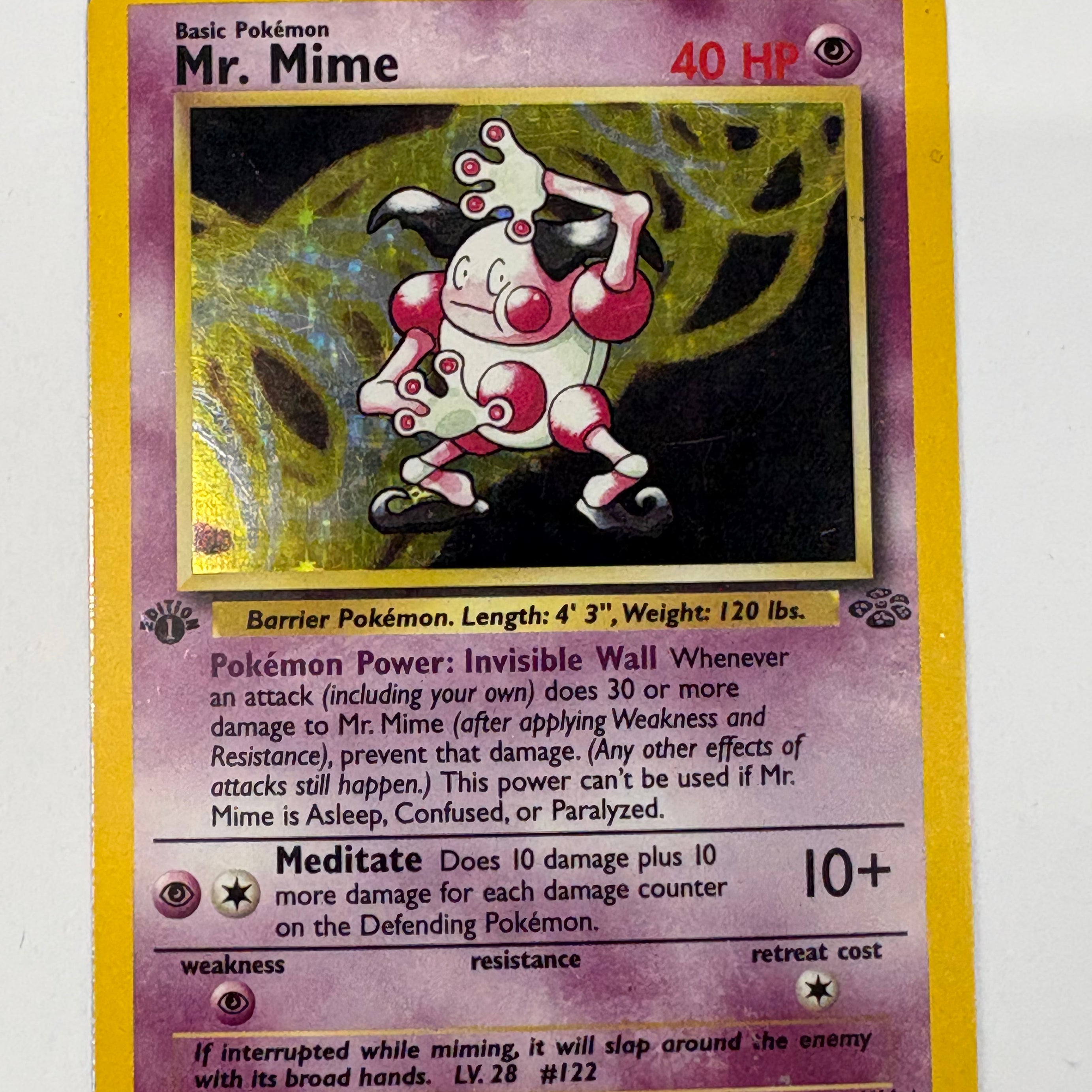 Pokémon TCG - Jungle 1st Edition Mr. Mime 6/64 Holo DMG