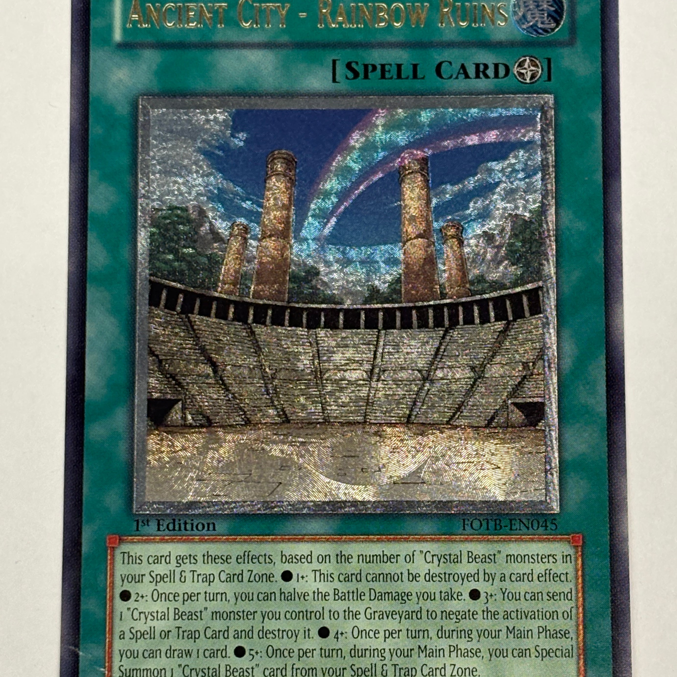 Yu-Gi-Oh! TCG - Force of the Breaker Ancient City - Rainbow Ruins FOTB-EN045 Ultimate Rare MP/LP