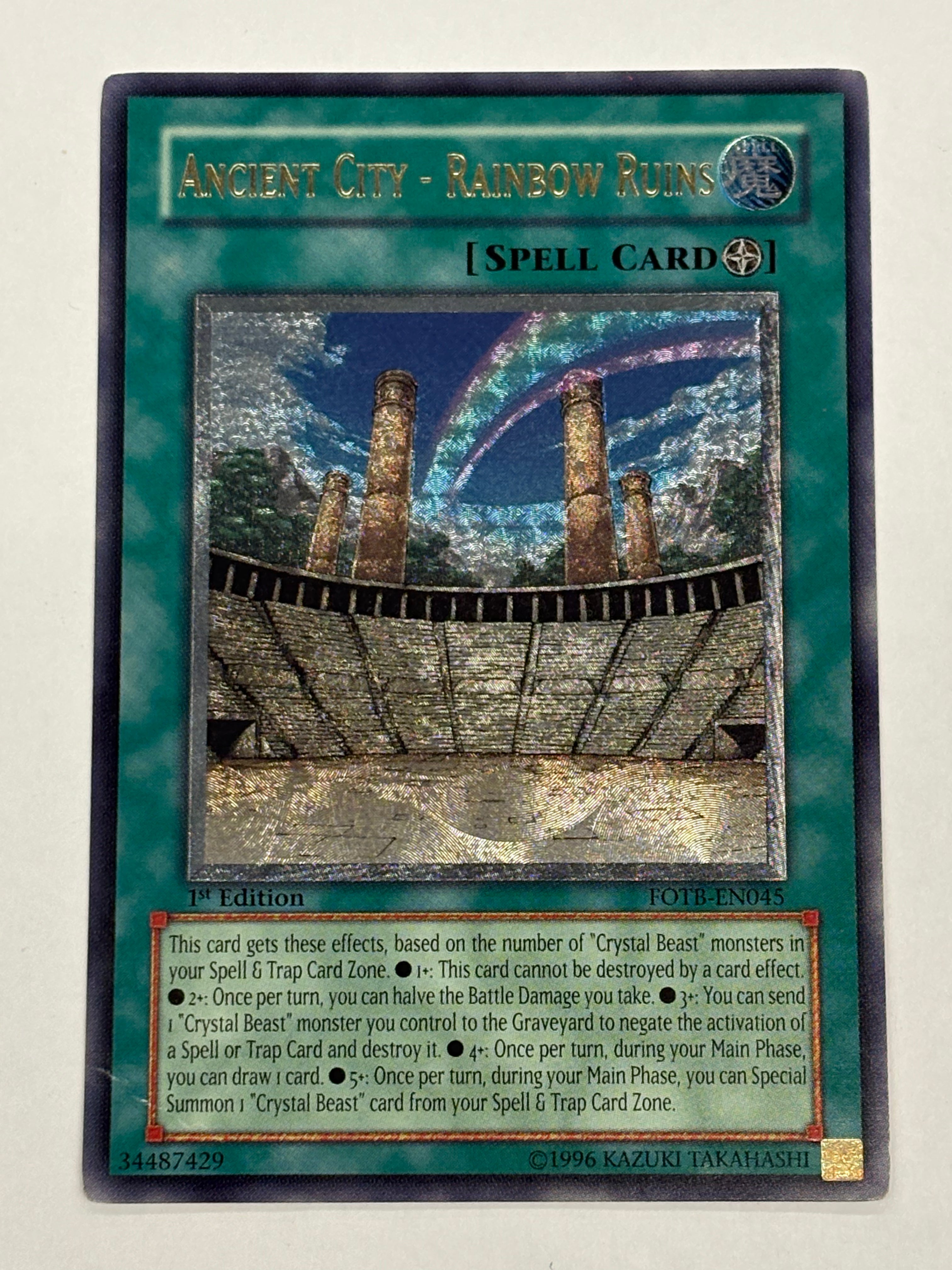 Yu-Gi-Oh! TCG - Force of the Breaker Ancient City - Rainbow Ruins FOTB-EN045 Ultimate Rare MP/LP