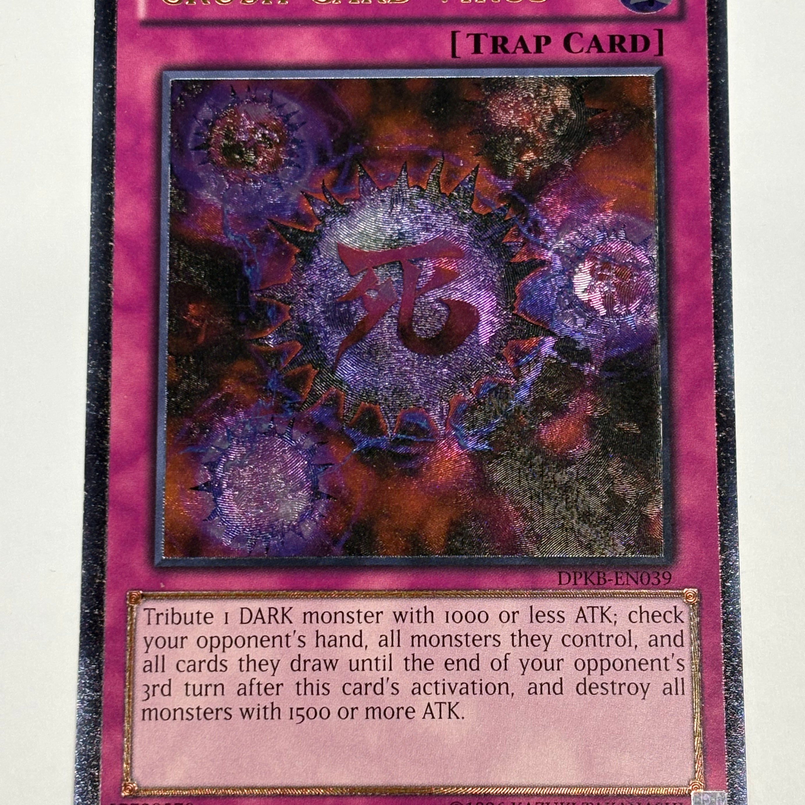 Yu-Gi-Oh! TCG - Duelist Pack: Kaiba Crush Card Virus DPKB-EN039 Ultimate Rare LP