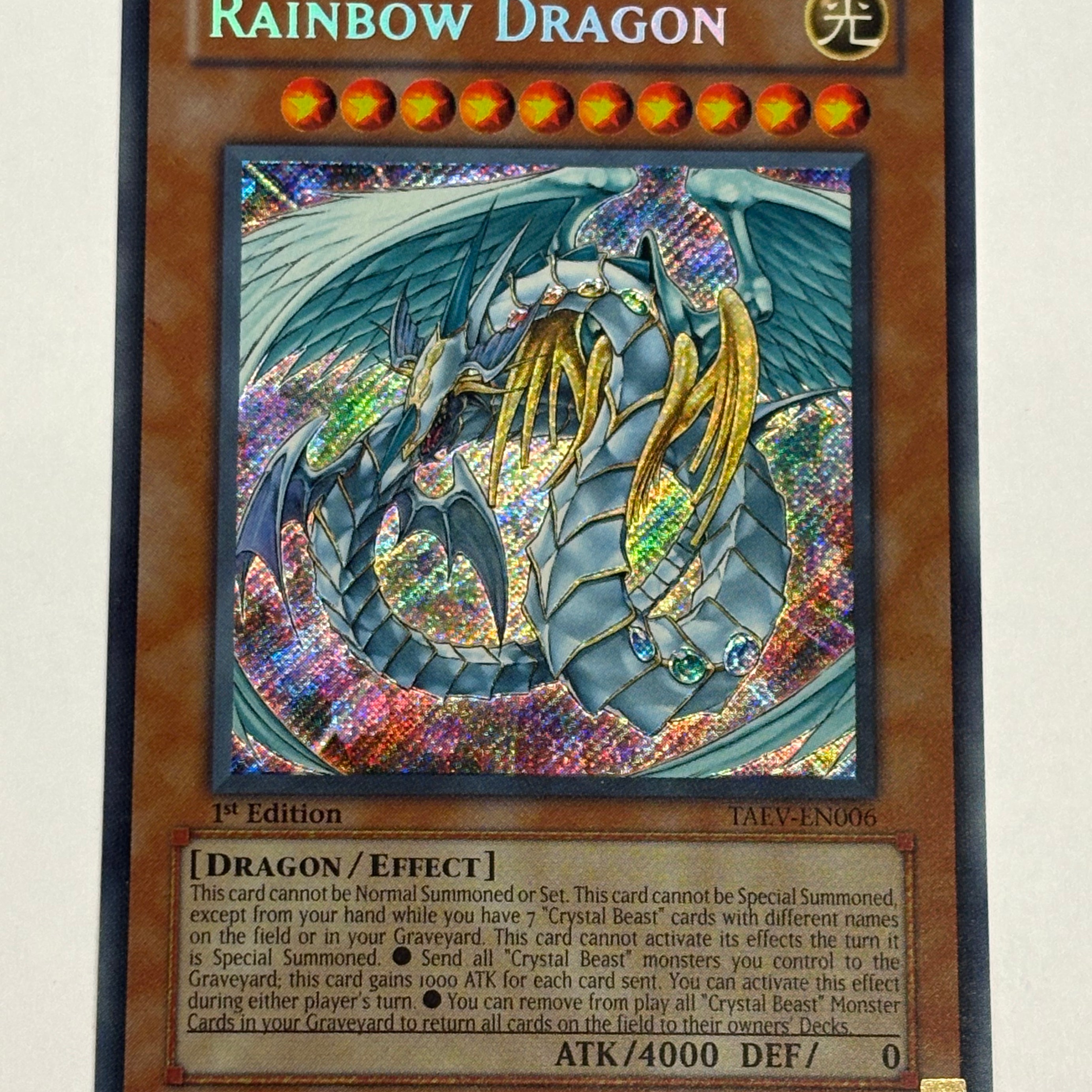 Yu-Gi-Oh! TCG - Tactical Evolution Rainbow Dragon TAEV-EN006 Secret Rare MP