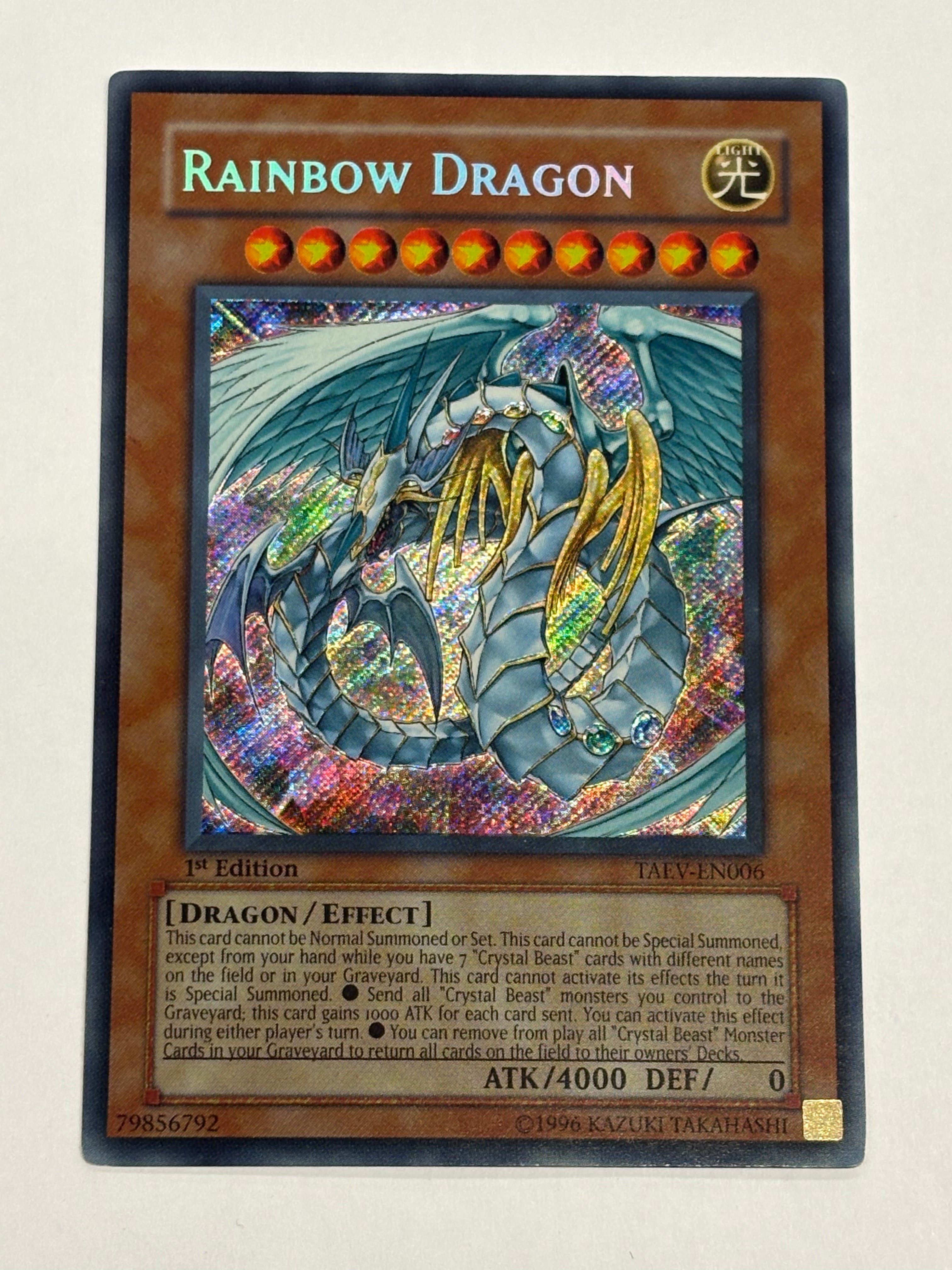 Yu-Gi-Oh! TCG - Tactical Evolution Rainbow Dragon TAEV-EN006 Secret Rare MP