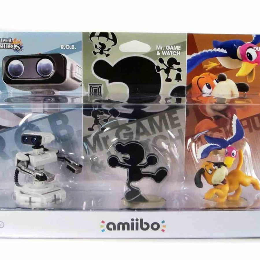 Nintendo amiibo Super Smash Bros R.O.B./Mr. Game & Watch/Duck Hunt 3-Pack
