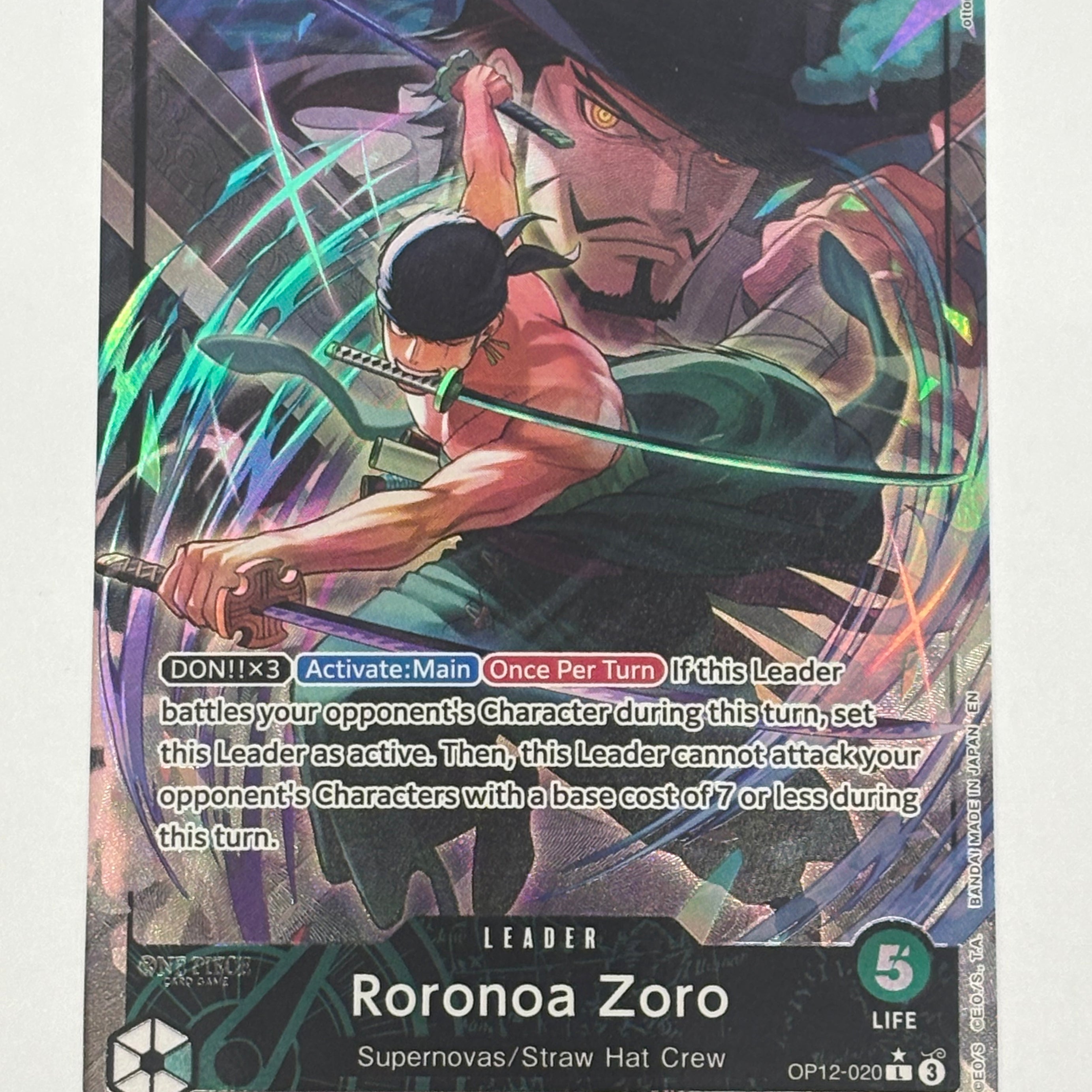 One Piece TCG - Legacy of the Master OP-12 Roronoa Zoro (Alternate Art) OP12-020 NM