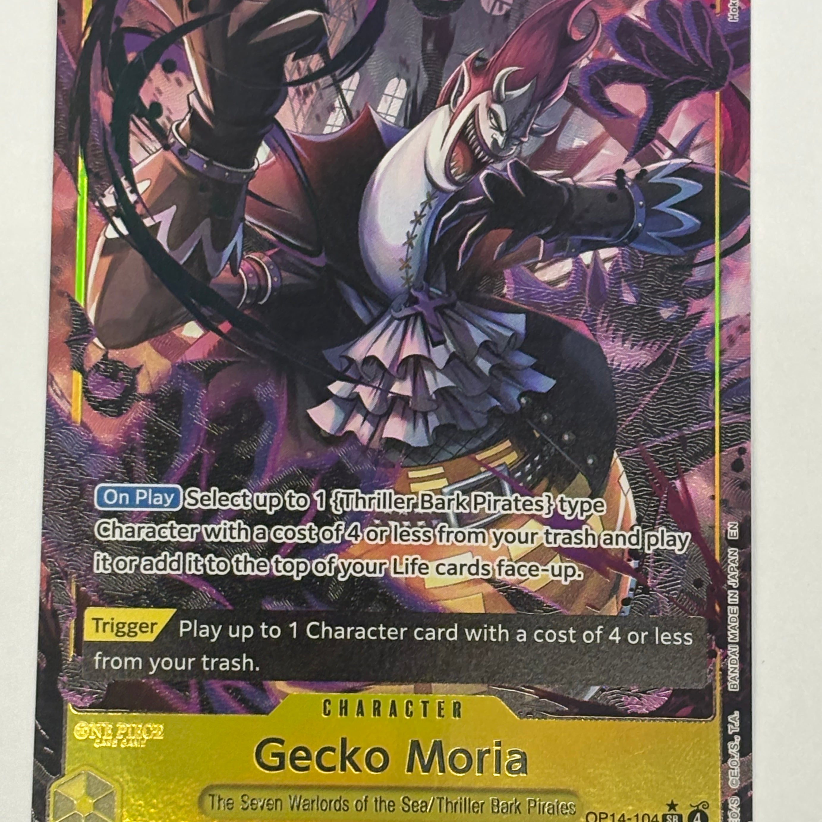 One Piece TCG - The Azure Sea’s Seven OP14-EB04 Gecko Moria (Alternate Art) OP14-104 NM