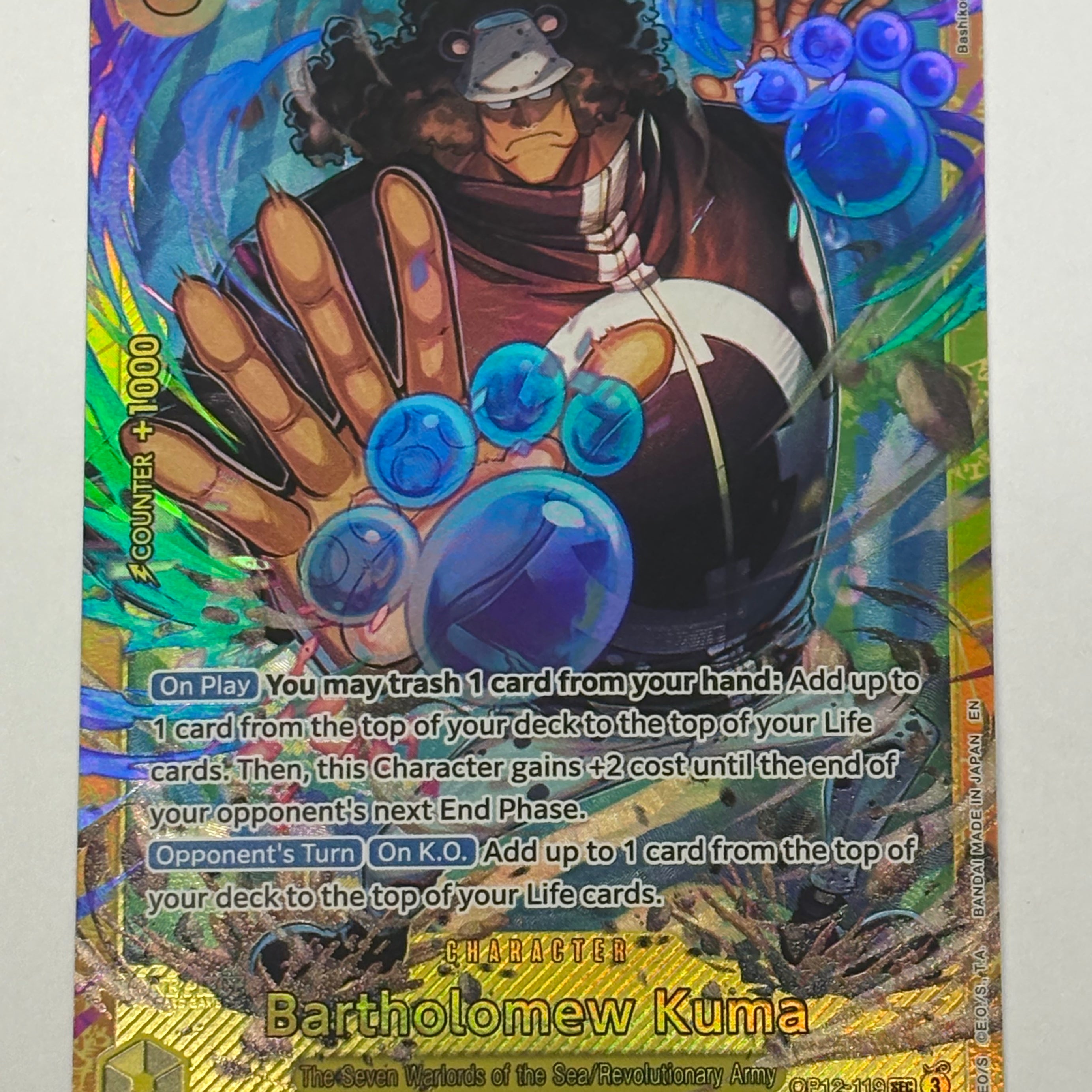 One Piece TCG - Legacy of the Master OP-12 Bartholomew Kuma OP12-119 NM
