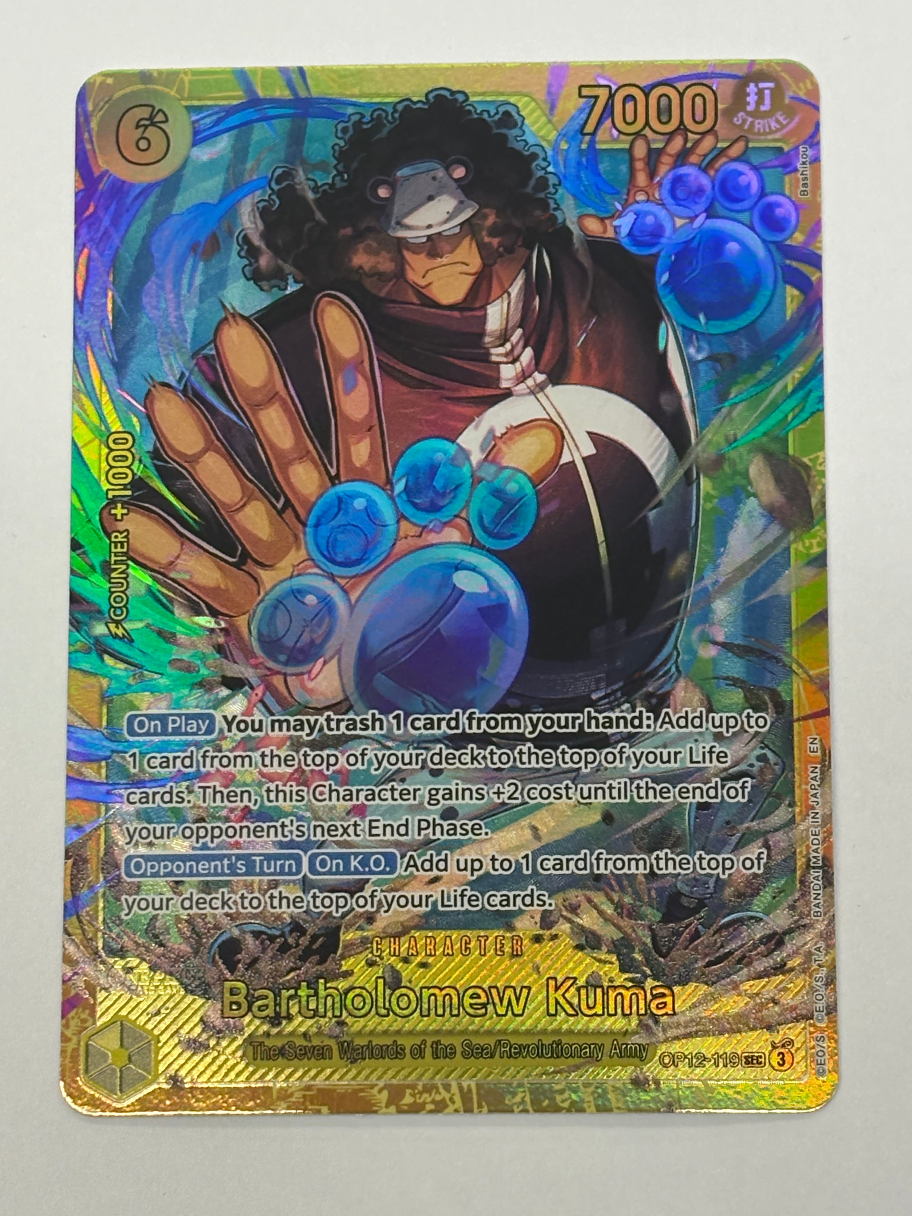 One Piece TCG - Legacy of the Master OP-12 Bartholomew Kuma OP12-119 NM