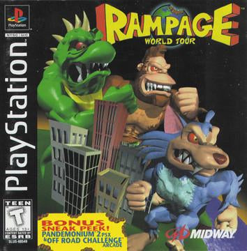 PlayStation 1 Rampage World Tour Video Game