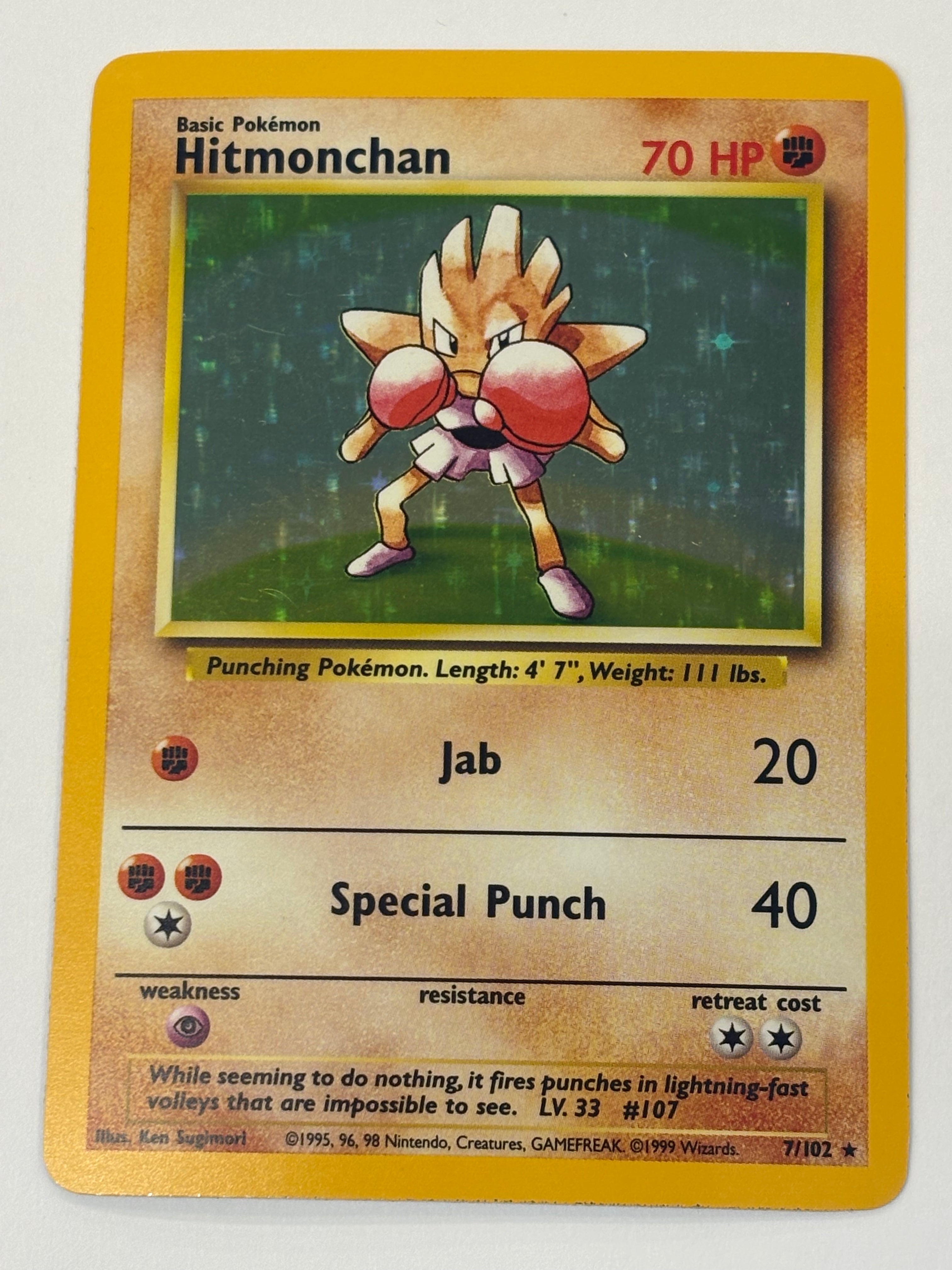Pokémon TCG - Base Set Unlimited Hitmonchan 7/102 NM