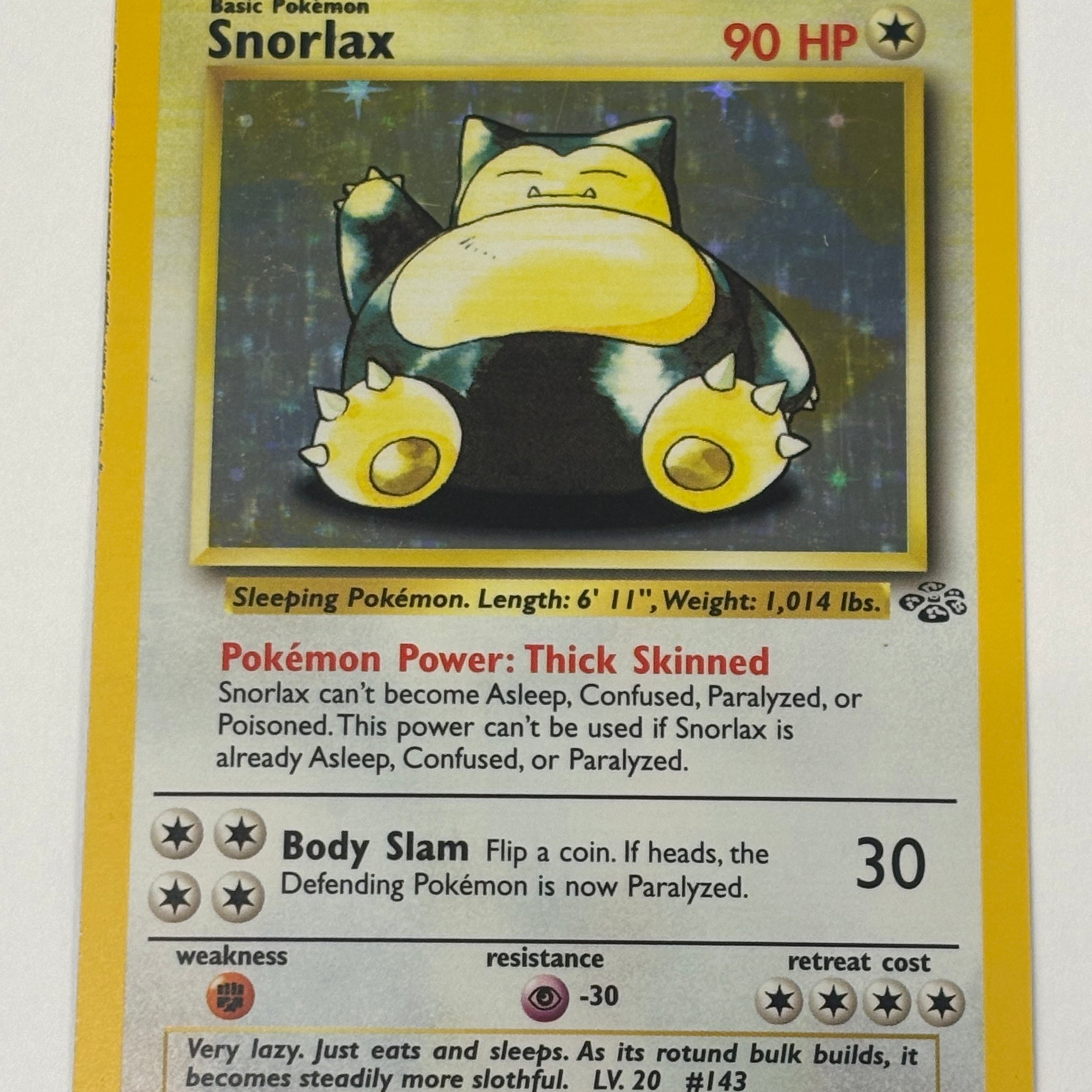 Pokémon TCG - Jungle Unlimited Snorlax Holo 11/64 DMG