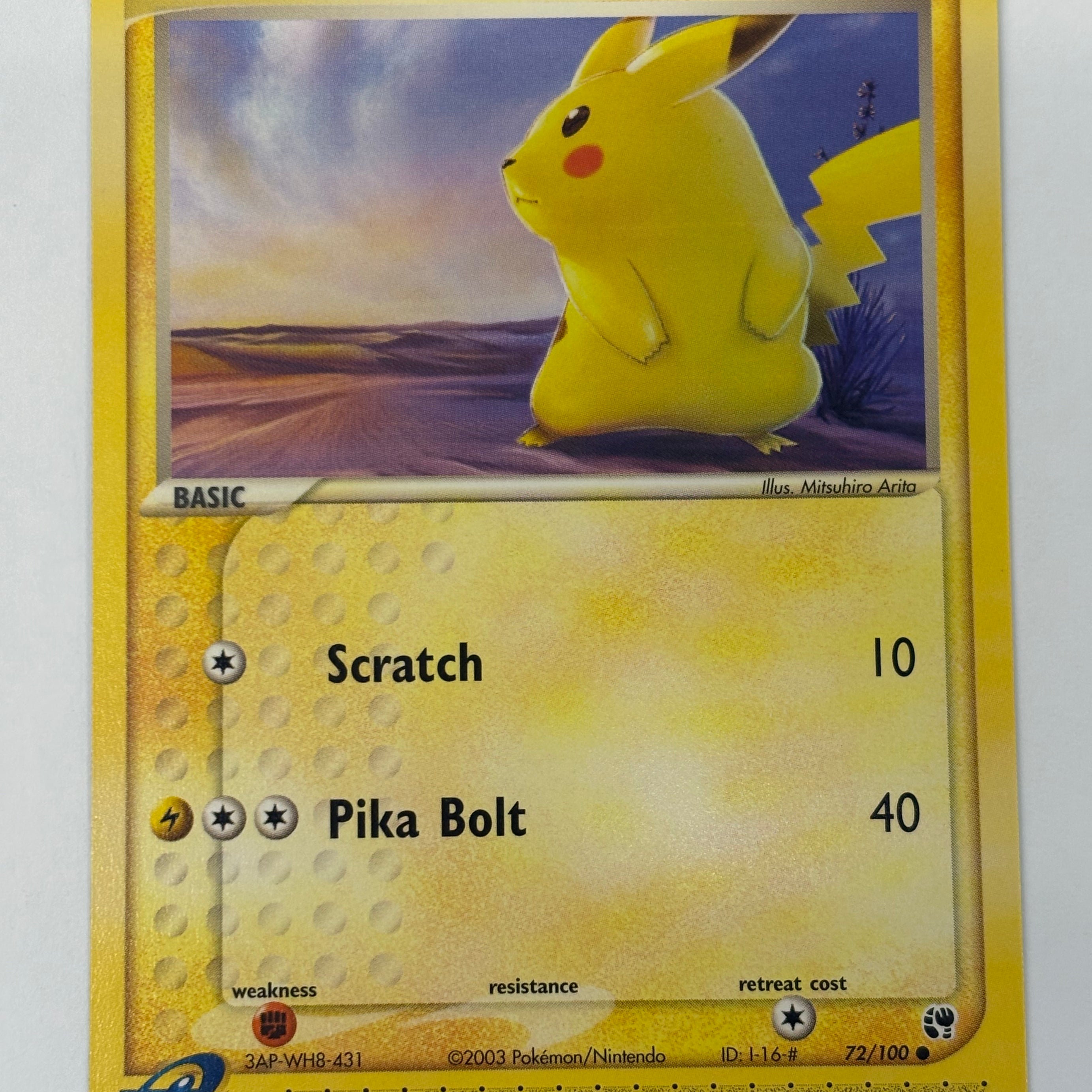 Pokémon TCG - Ex Sandstorm Pikachu 72/100 NM