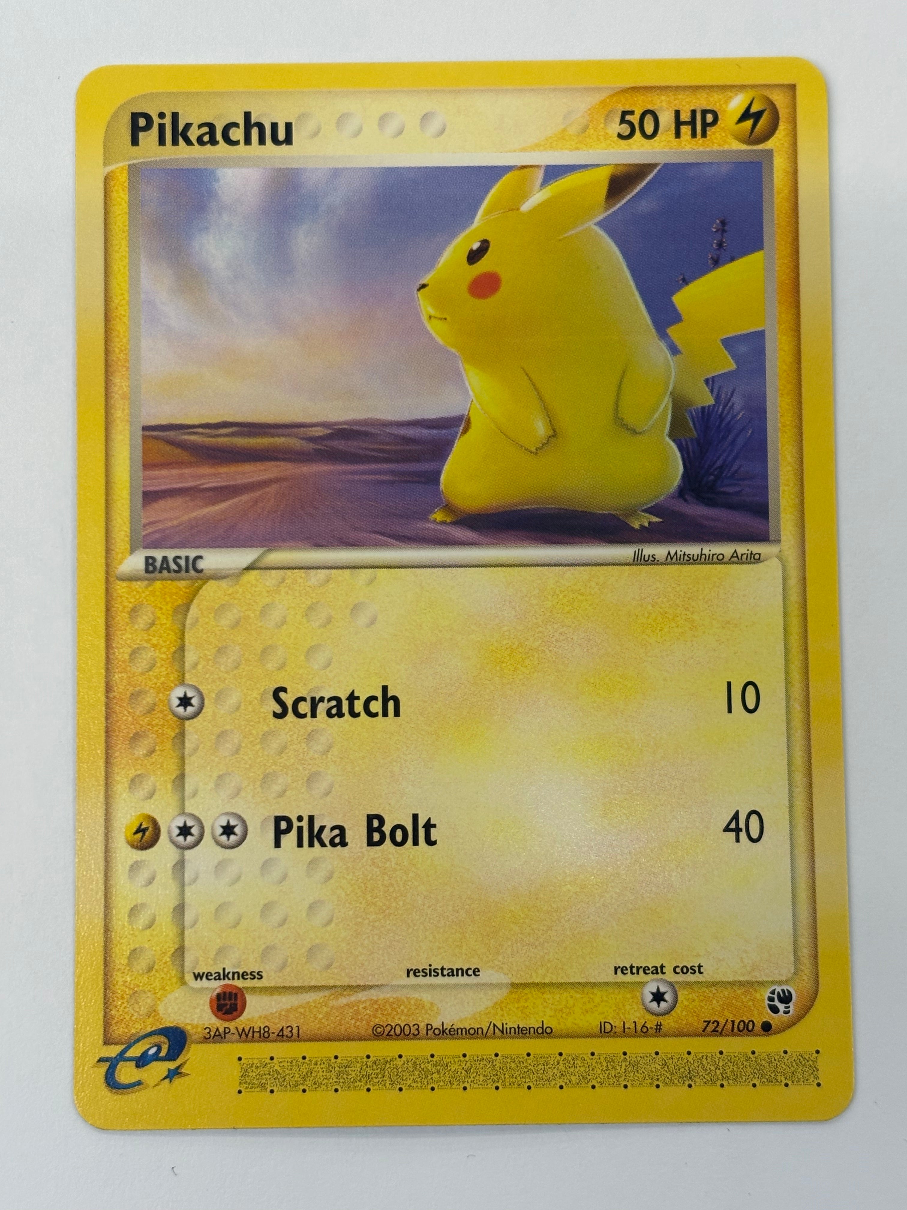 Pokémon TCG - Ex Sandstorm Pikachu 72/100 NM