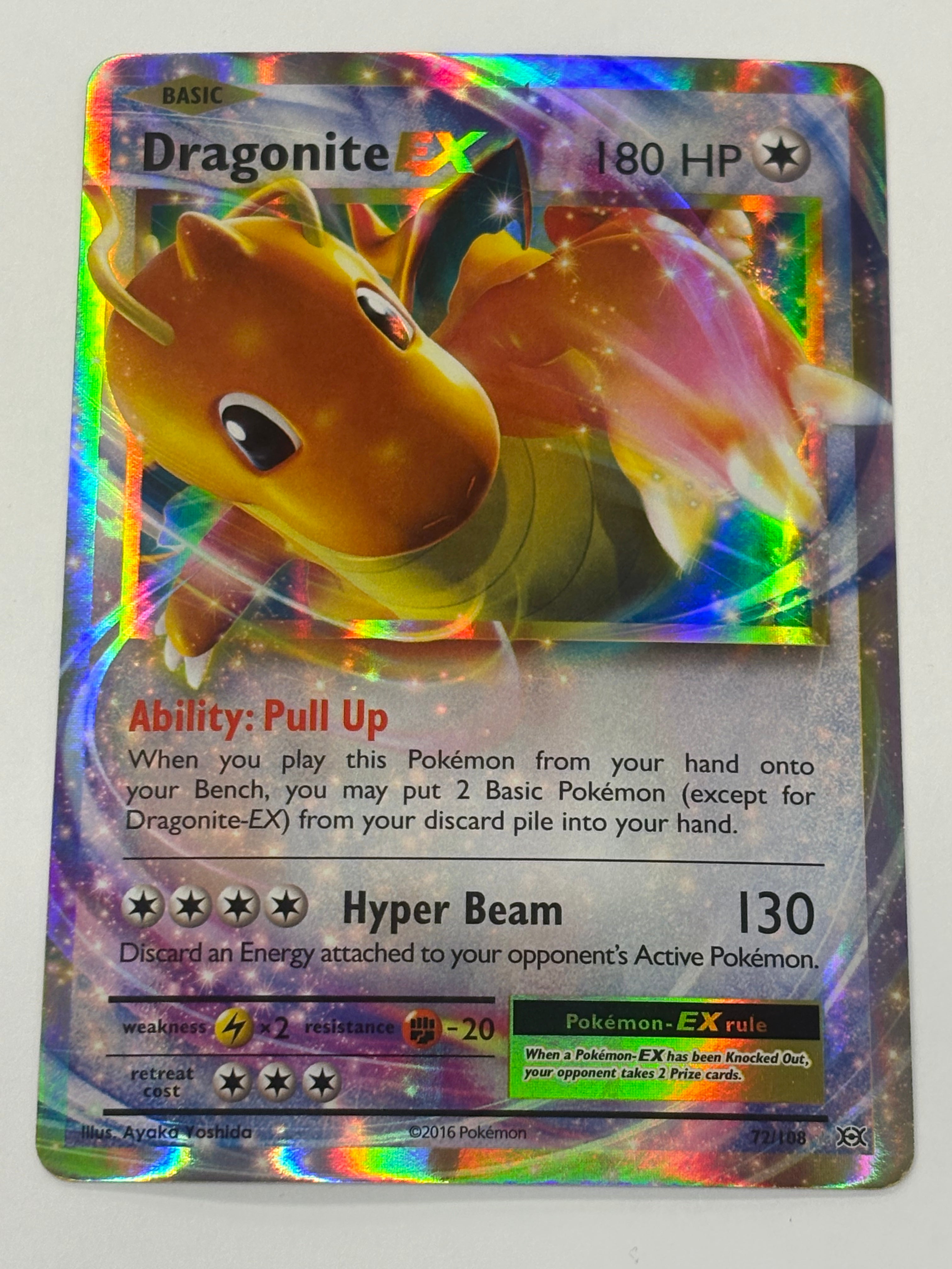 Pokémon TCG - XY Evolutions Dragonite EX 72/108 NM