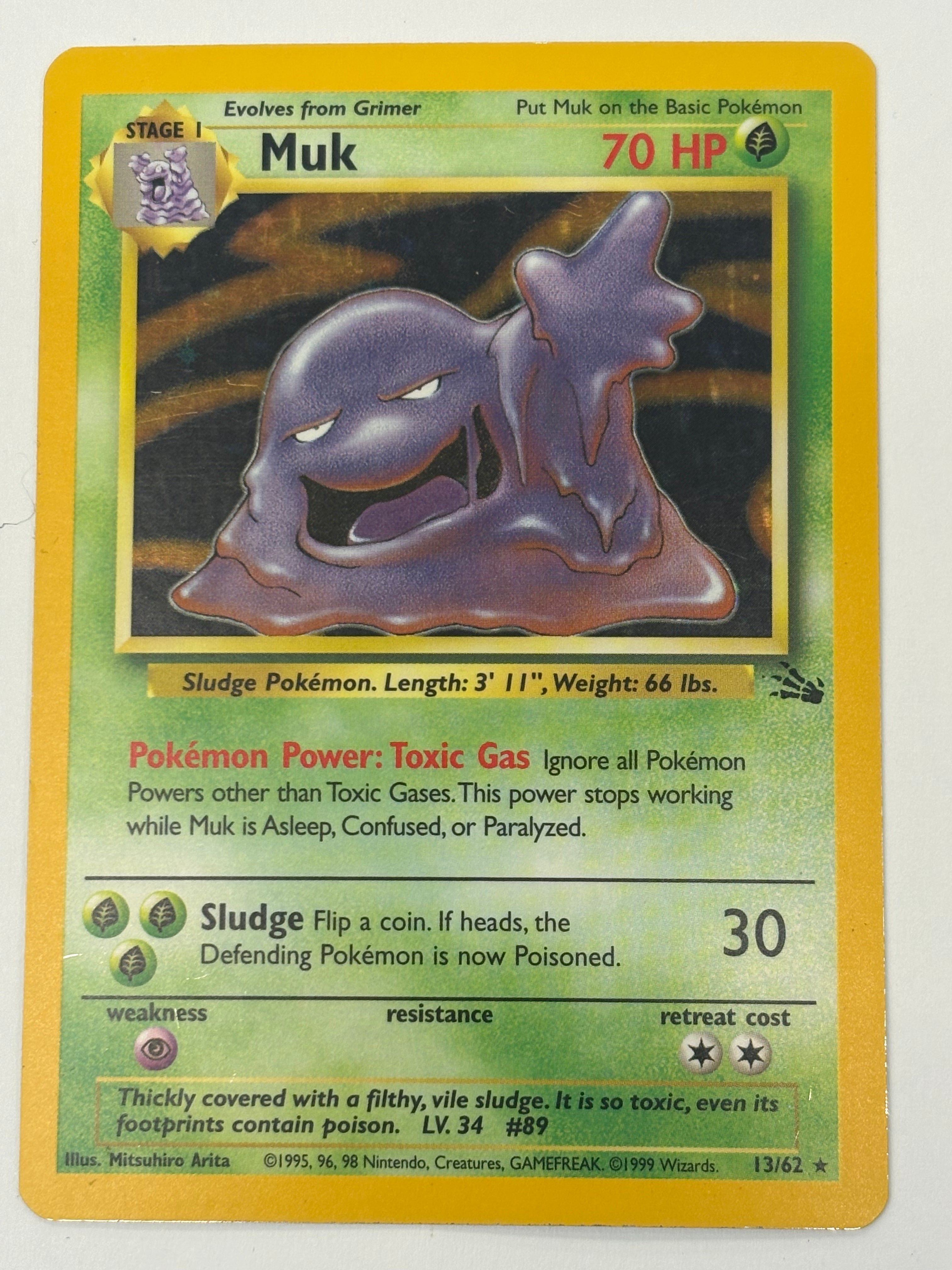 Pokémon TCG - Fossil Unlimited Muk 13/62 MP