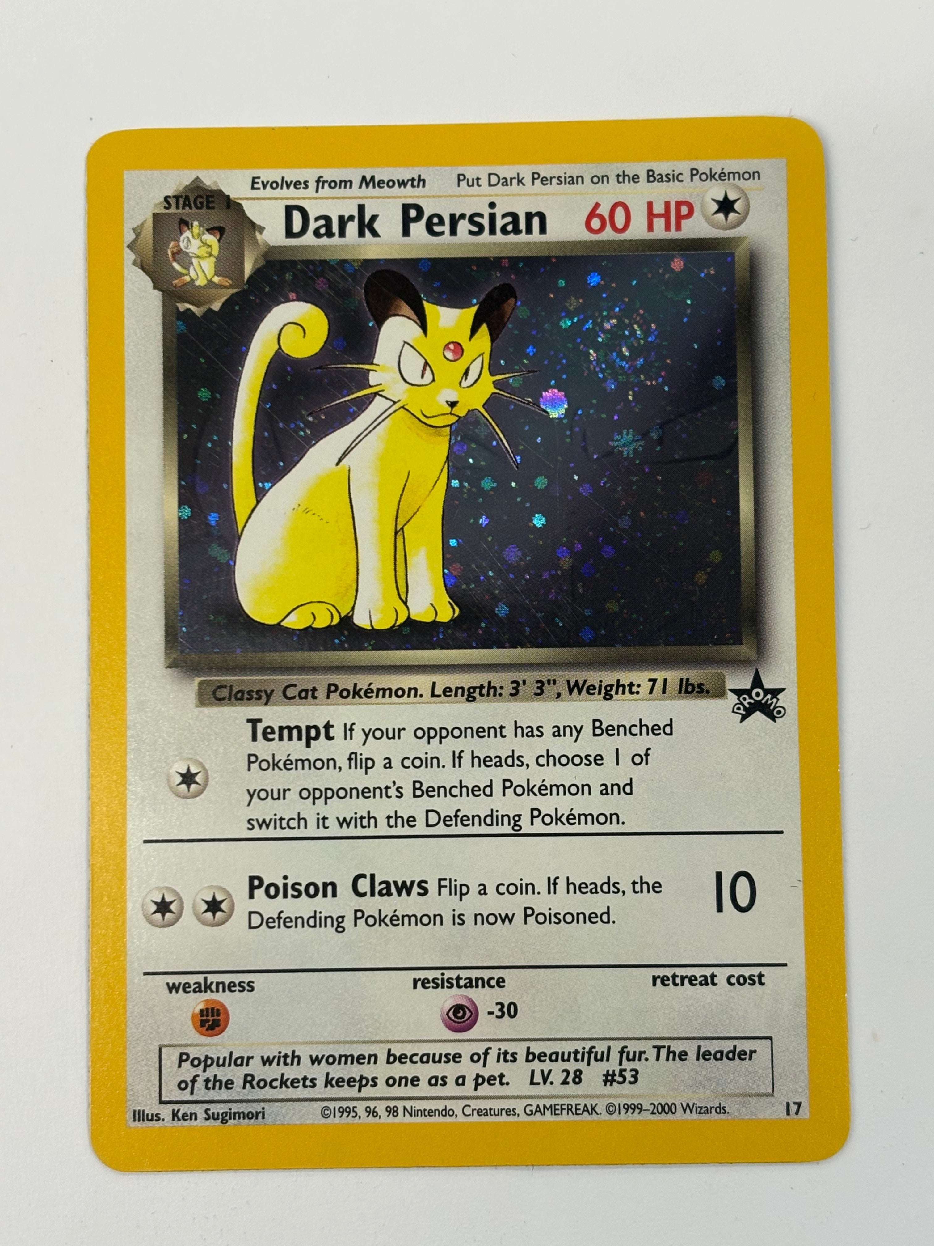 Pokémon TCG - Promo Dark Persian Holo 17 NM