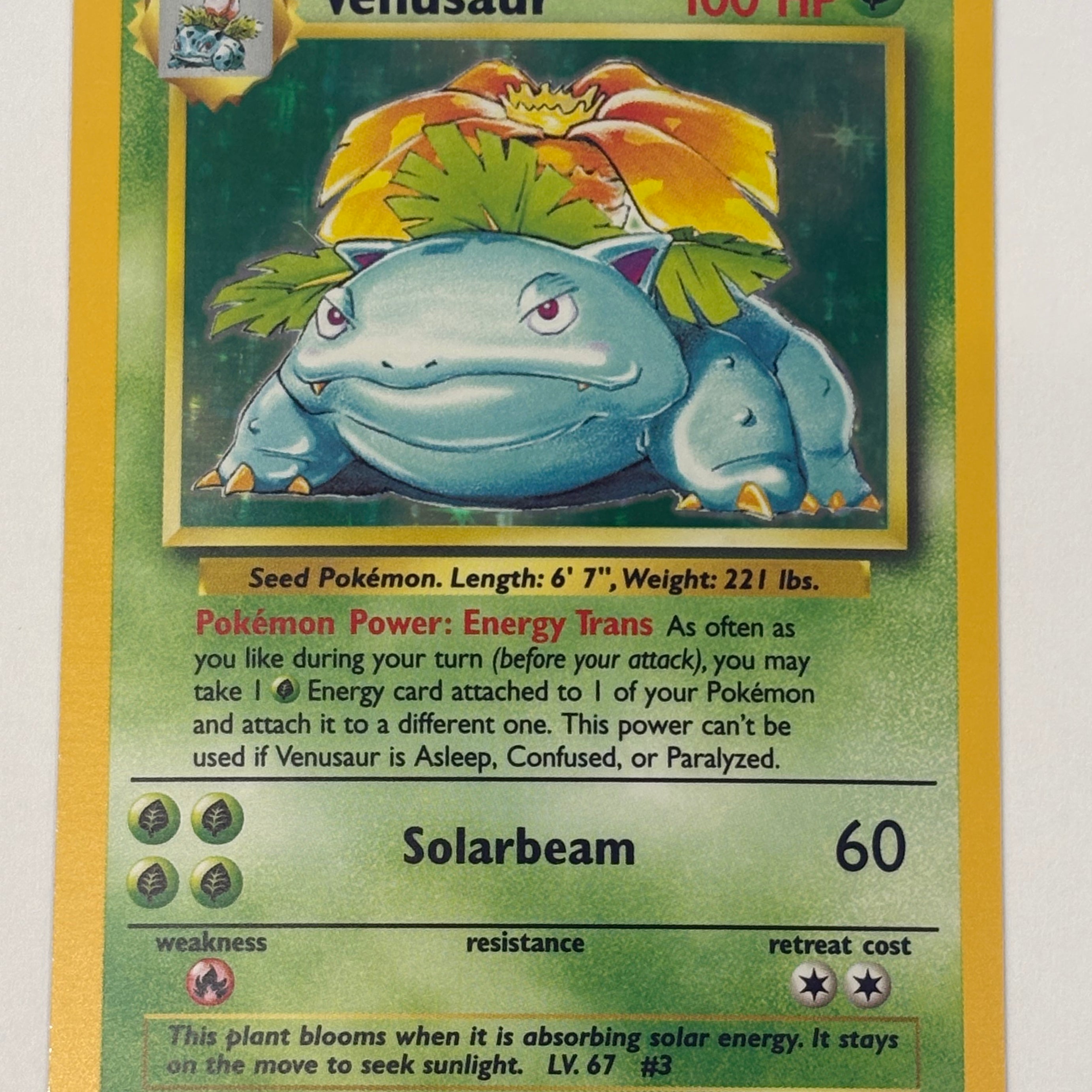 Pokémon TCG - Base Set Unlimited Venusaur Holo 15/102 LP
