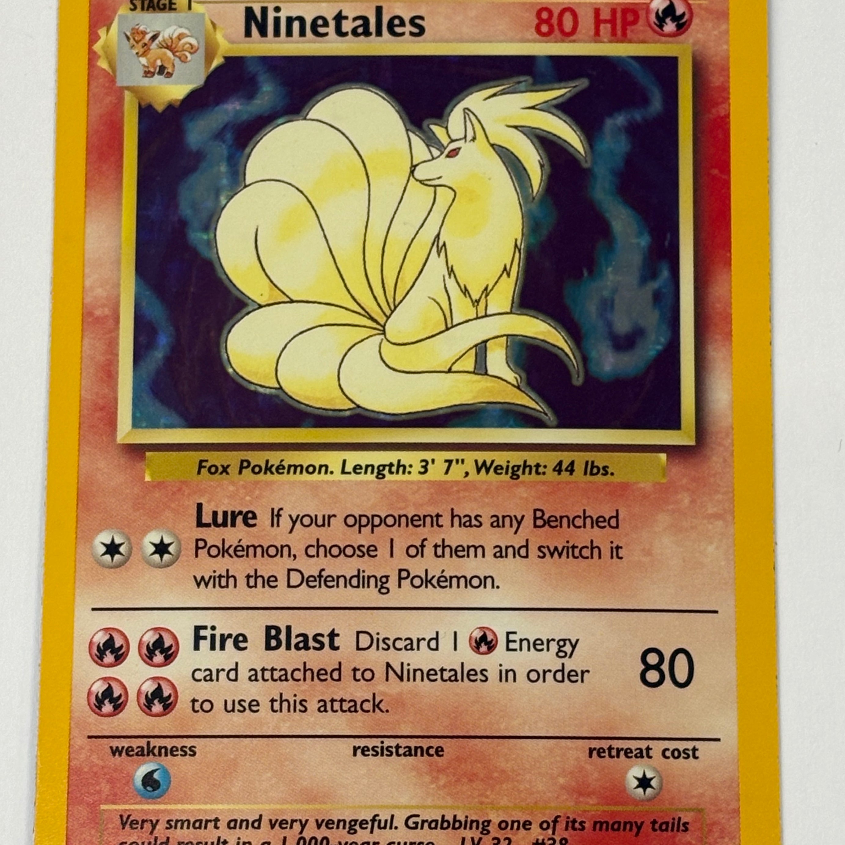 Pokémon TCG - Base Set Unlimited Ninetales Holo 12/102 NM