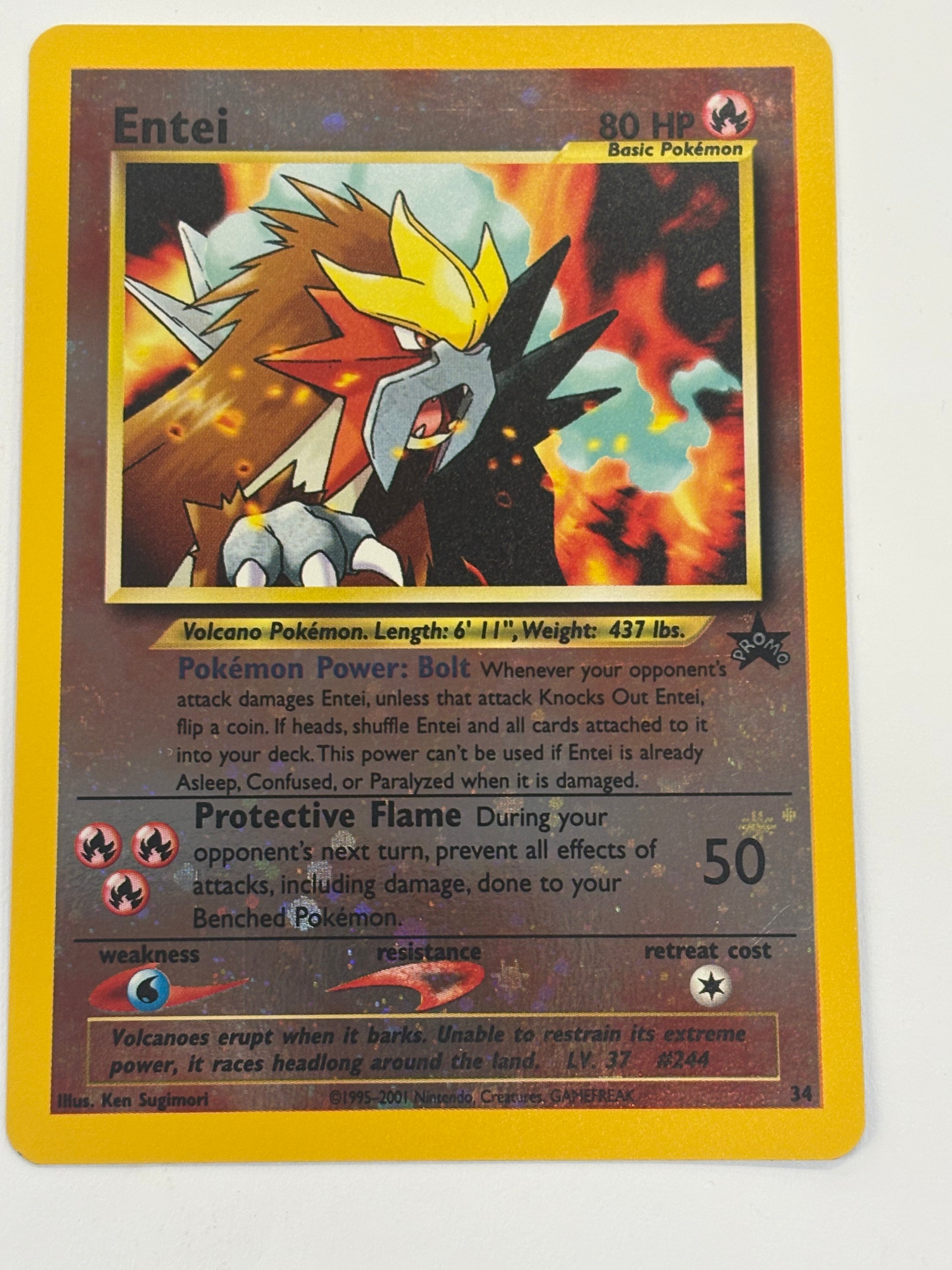 Pokémon TCG - Promo Entei 34 (Reverse Holo) NM