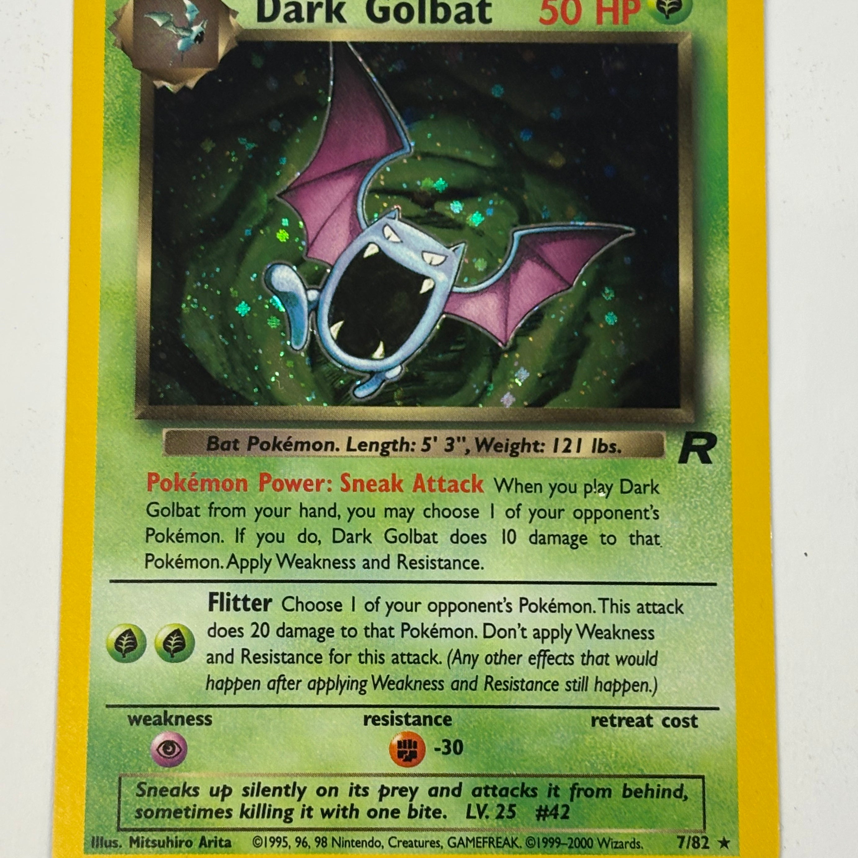 Pokémon TCG - Team Rocket Unlimited Dark Golbat Holo 7/82 NM