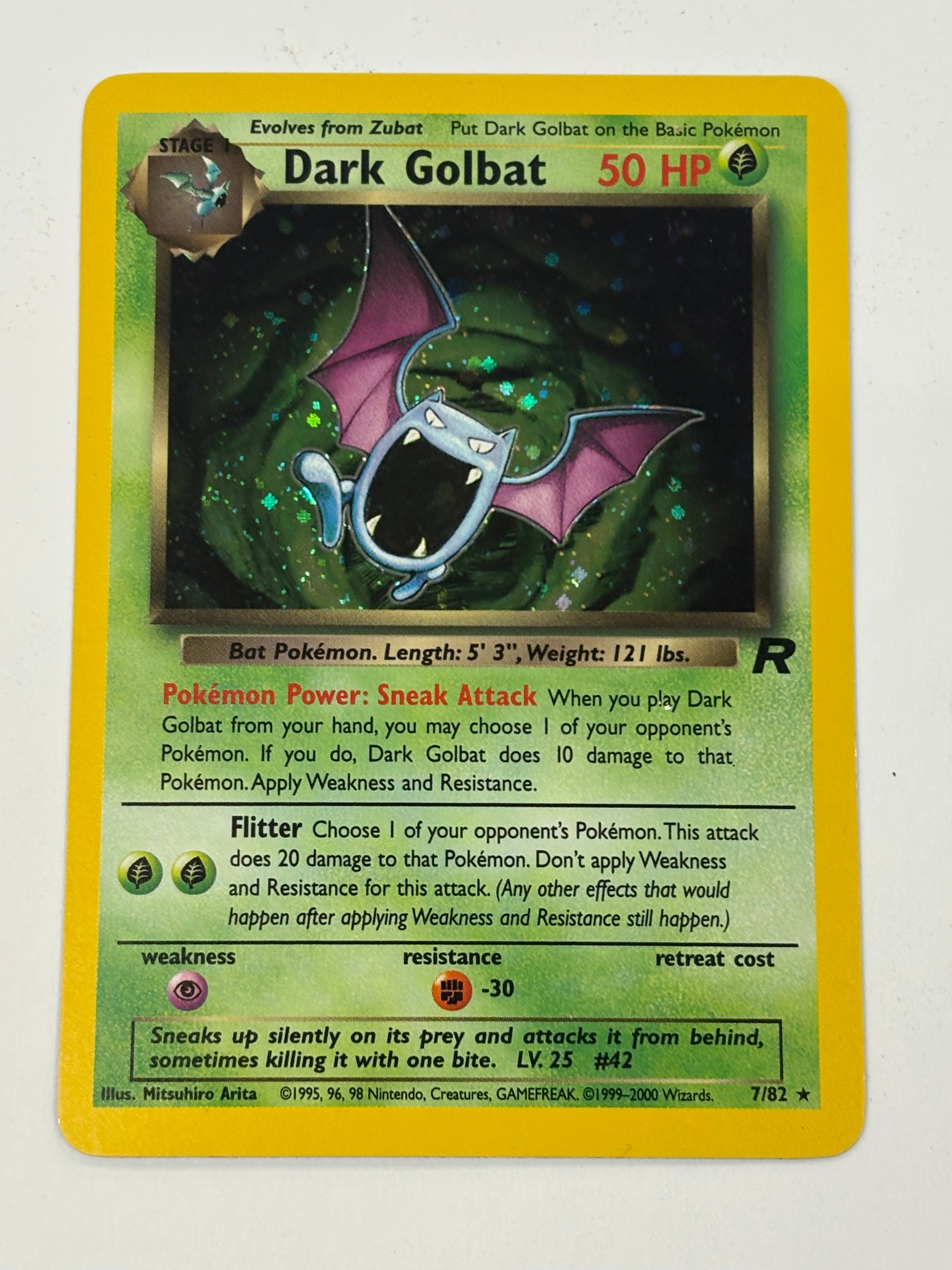 Pokémon TCG - Team Rocket Unlimited Dark Golbat Holo 7/82 NM