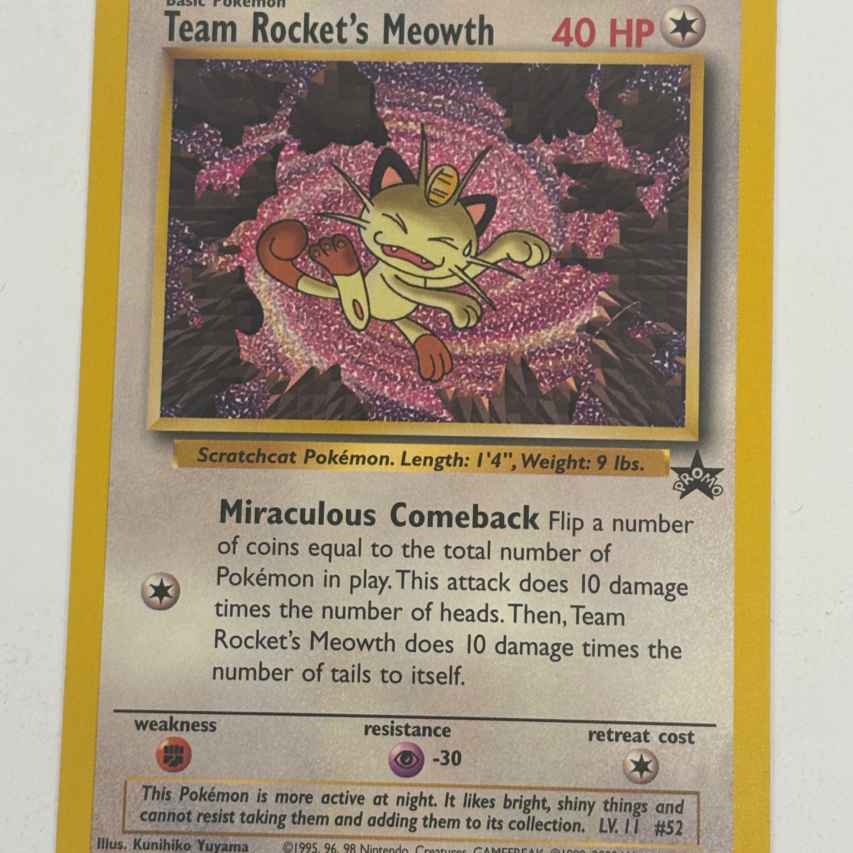 Pokémon TCG - Promo Team Rocket’s Meowth 18 NM