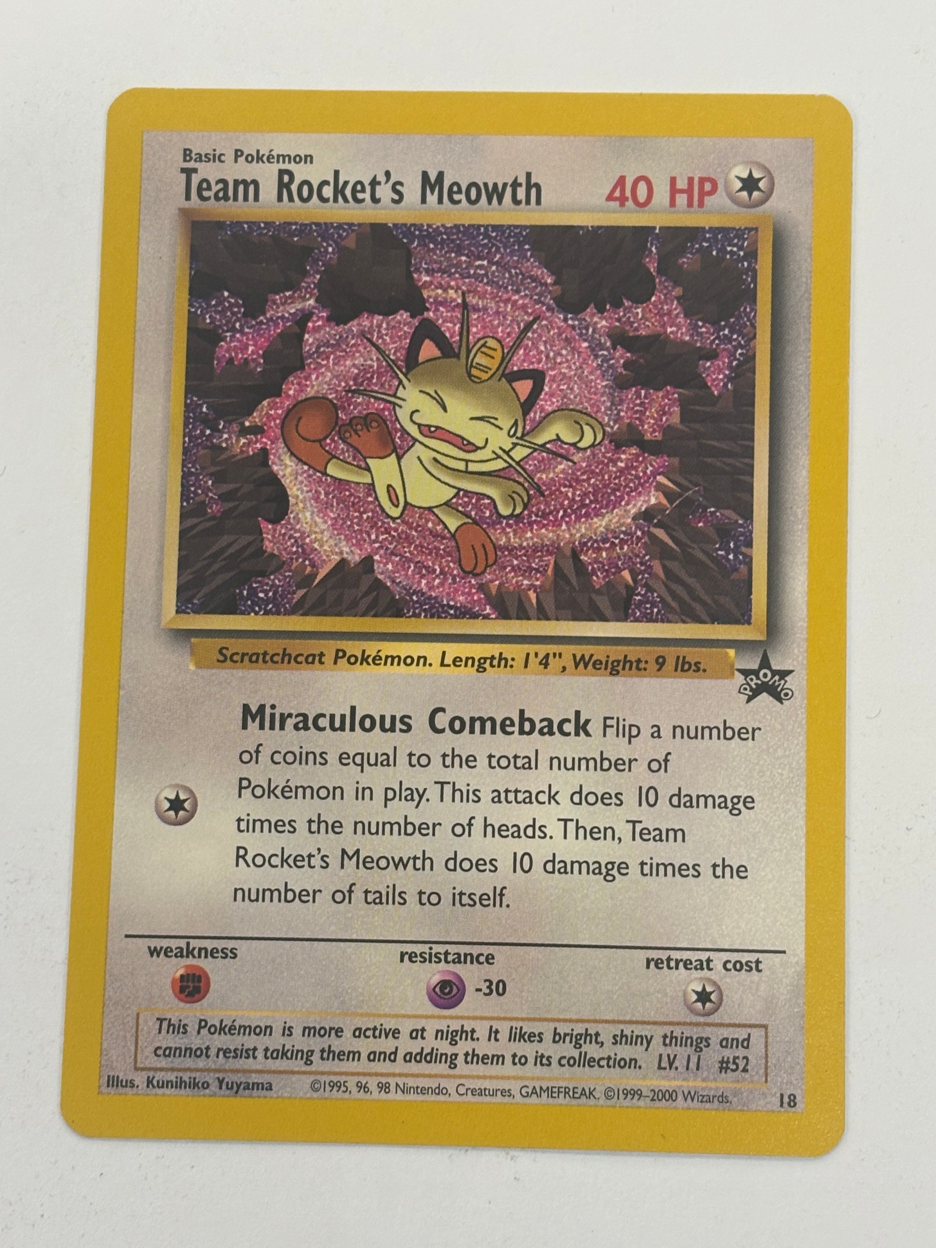 Pokémon TCG - Promo Team Rocket’s Meowth 18 NM