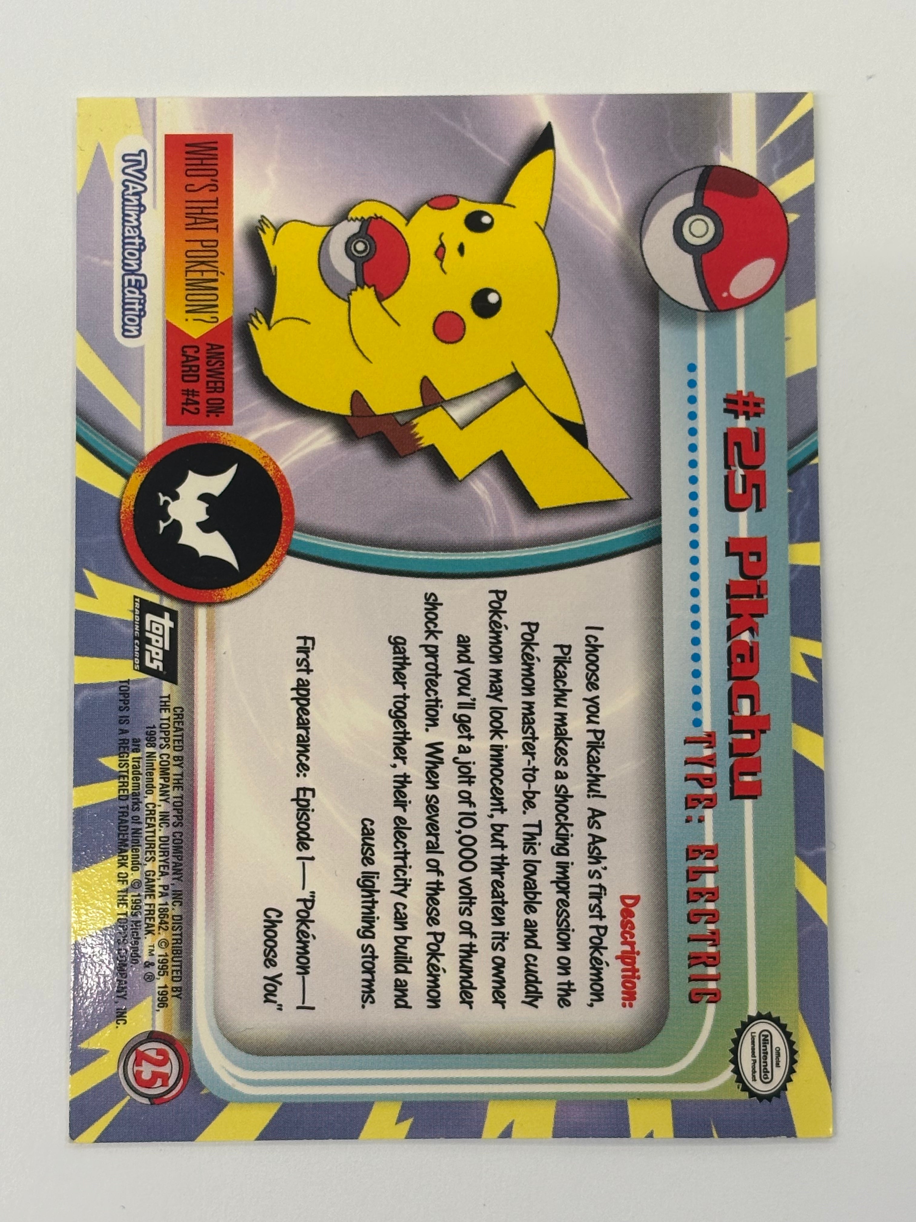 Pokémon TCG - TOPPS Pikachu 25 NM