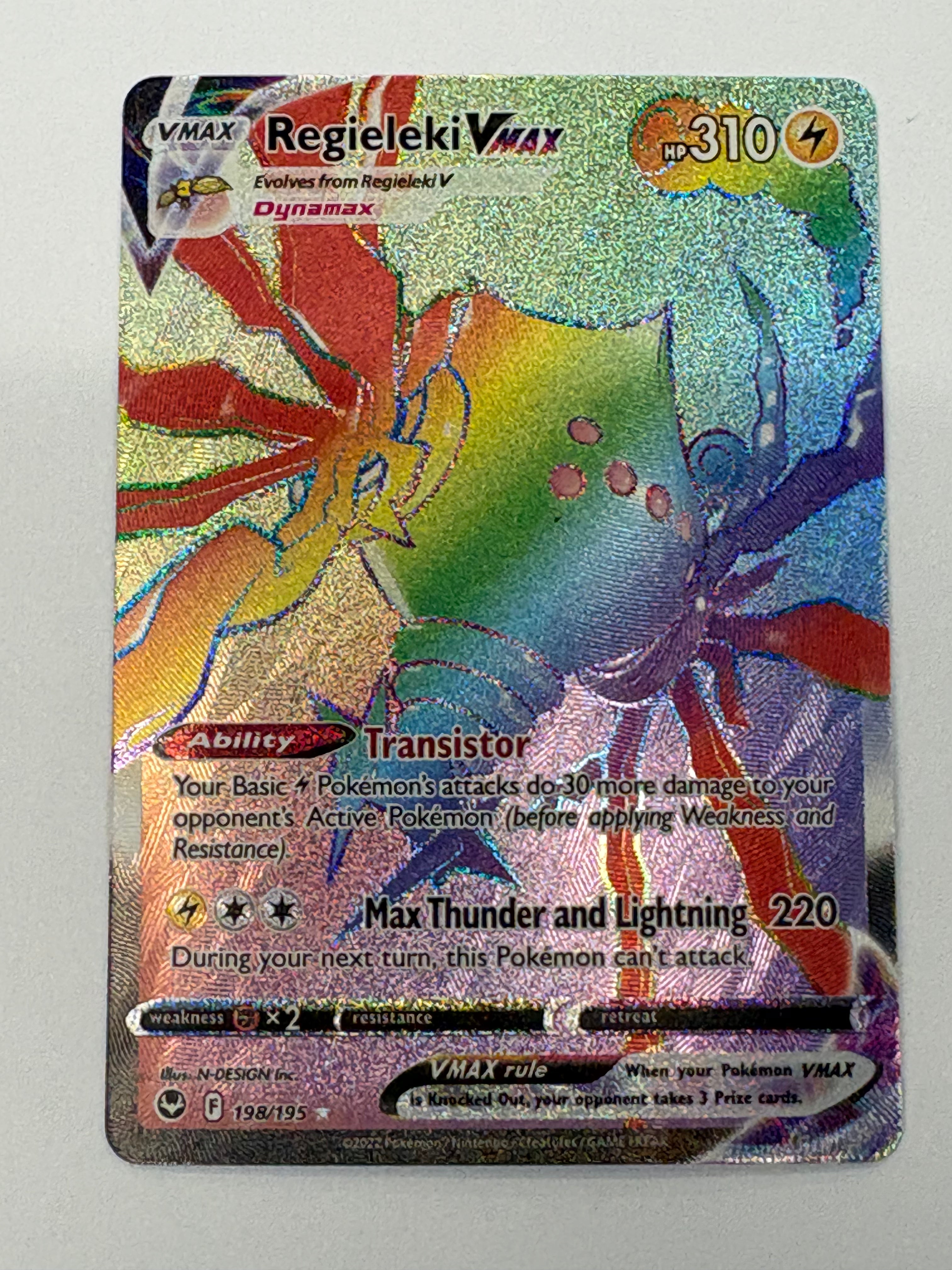 Pokémon TCG - Silver Tempest Regieleki VMAX 198/195 NM