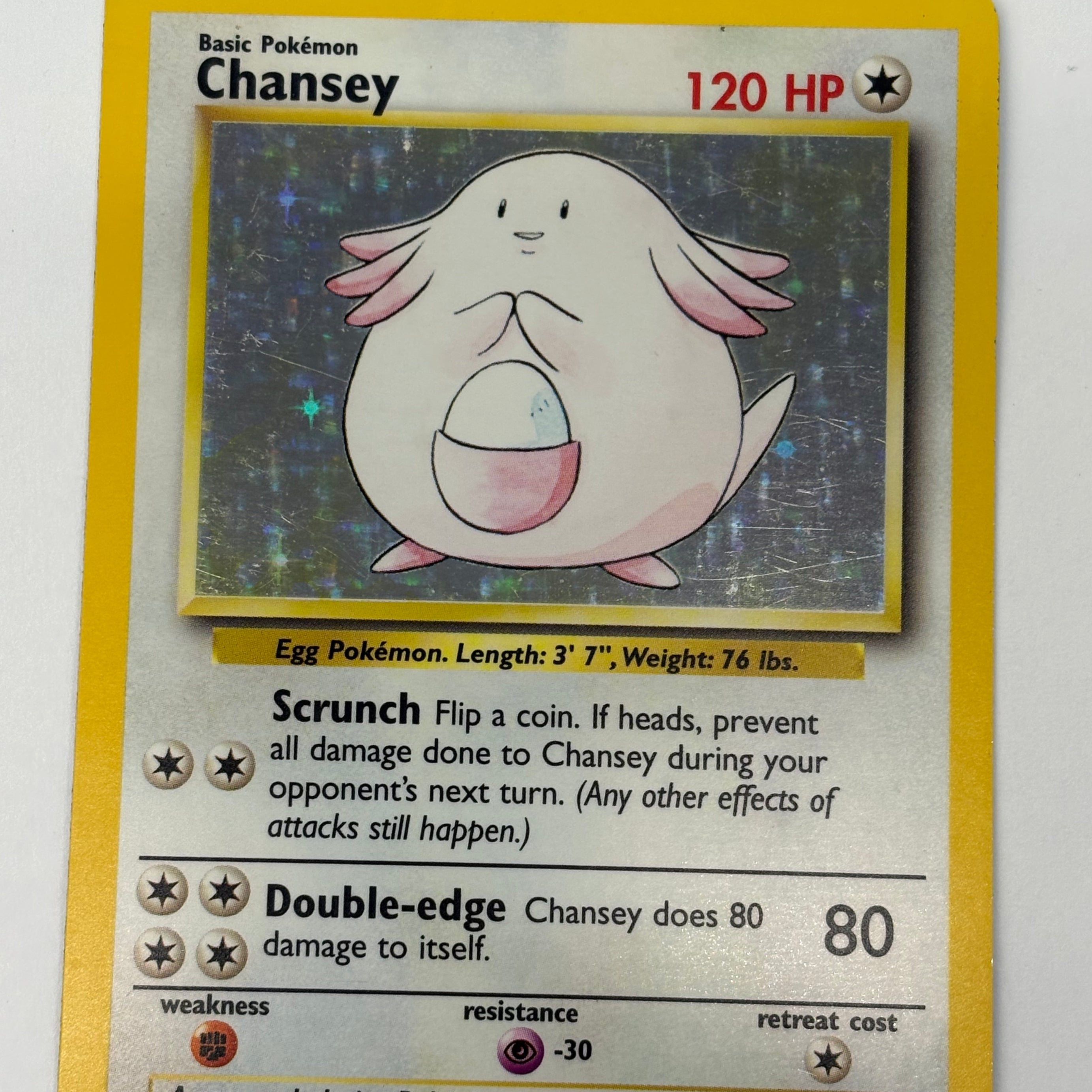 Pokémon TCG - Base Set Unlimited Chansey Holo 3/102 LP