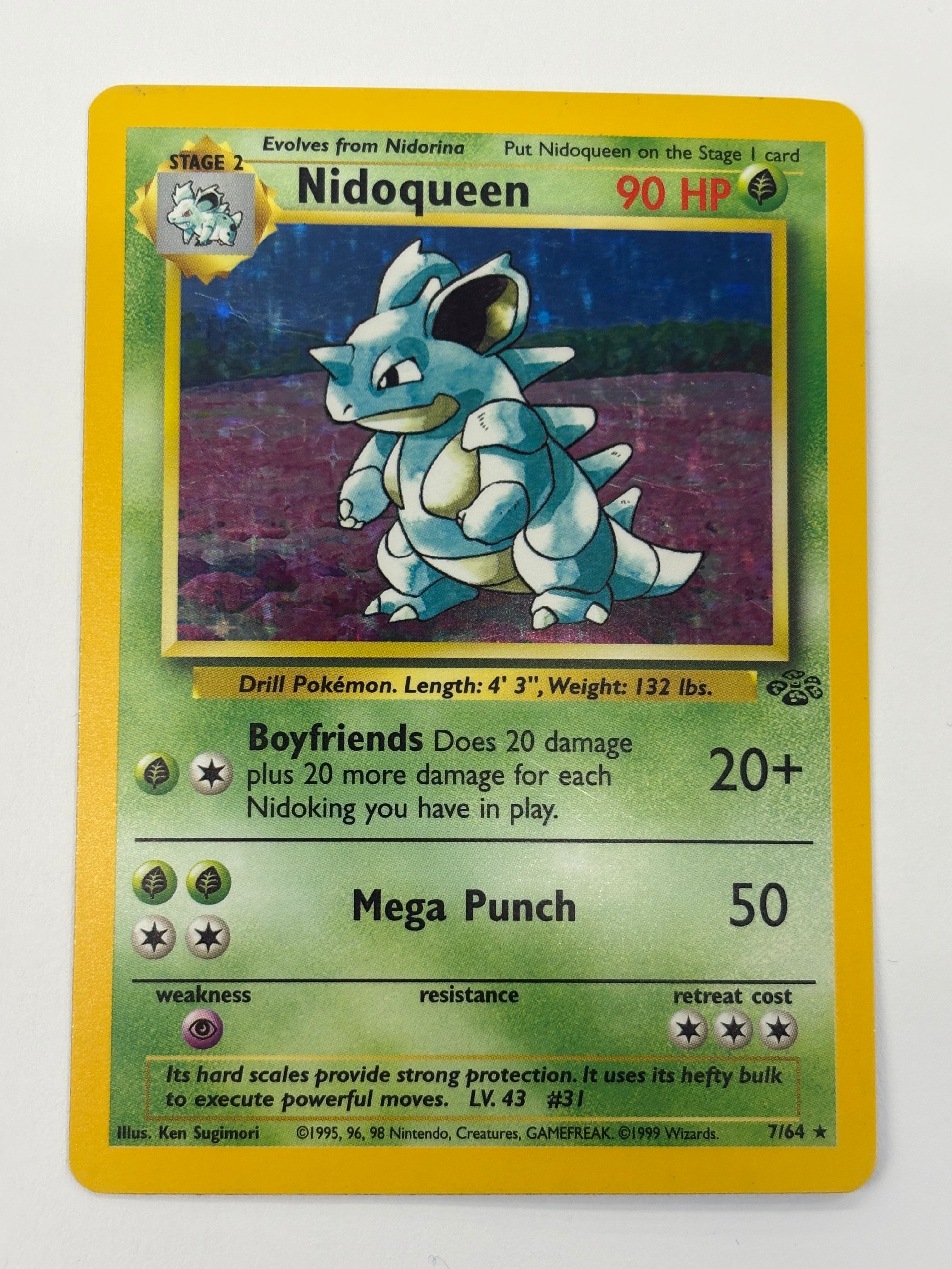 Pokémon TCG - Jungle Unlimited Nidoqueen Holo 7/64 NM